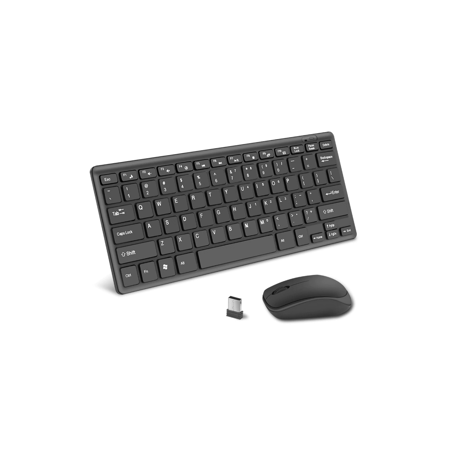 Ensemble avec mini clavier sans fil et souris optique sans fil 2,4 GHz d’axGear, ultra-mince