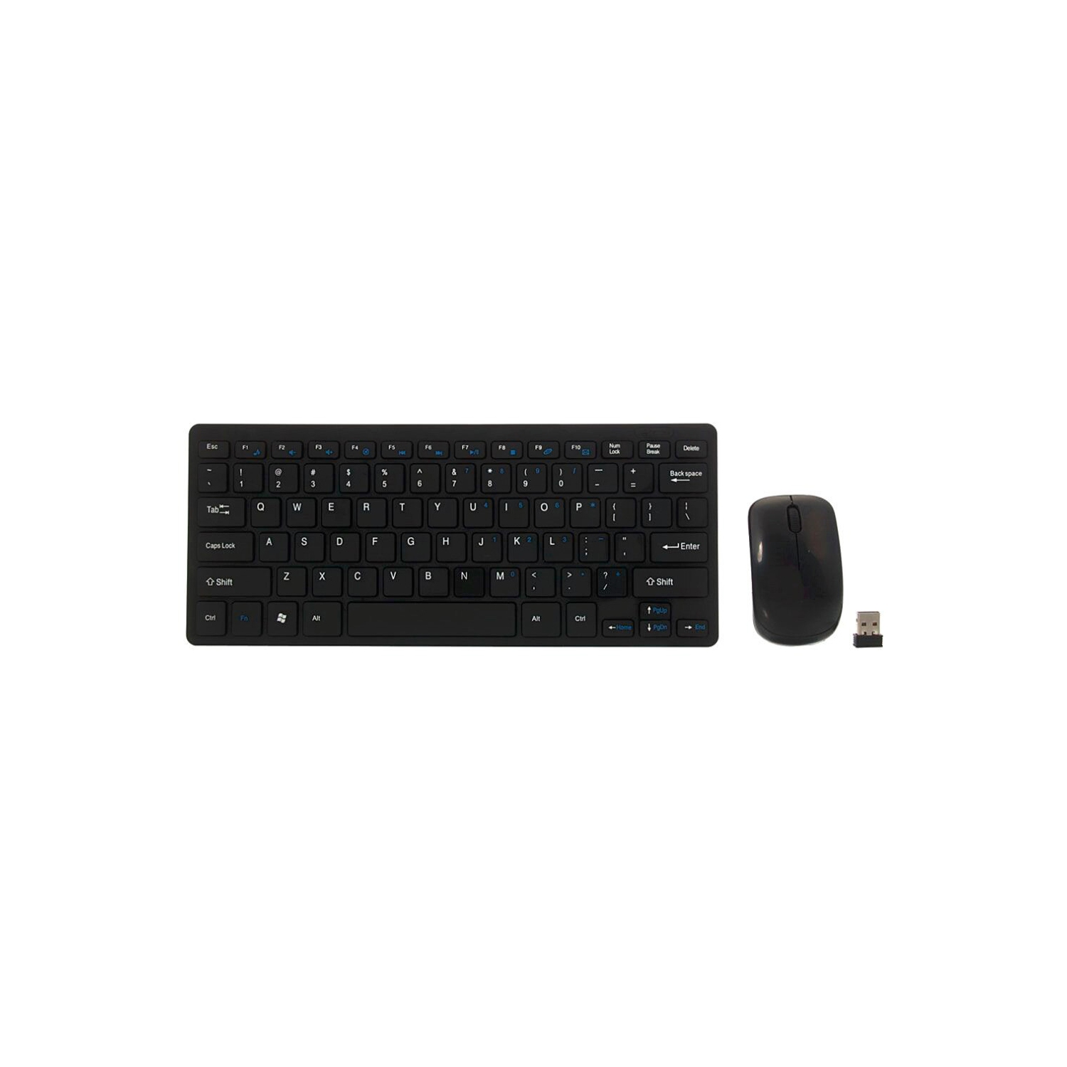 Ensemble avec mini clavier sans fil et souris optique sans fil 2,4 GHz d’axGear, ultra-mince