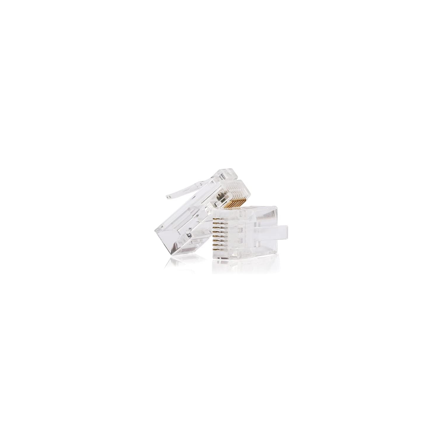 RJ45 Connectors,SHD RJ45 Ends Cat6 Connector Cat5e Connector Cat5 Connectors Ethernet Cable Crimp Connectors-50Pcs