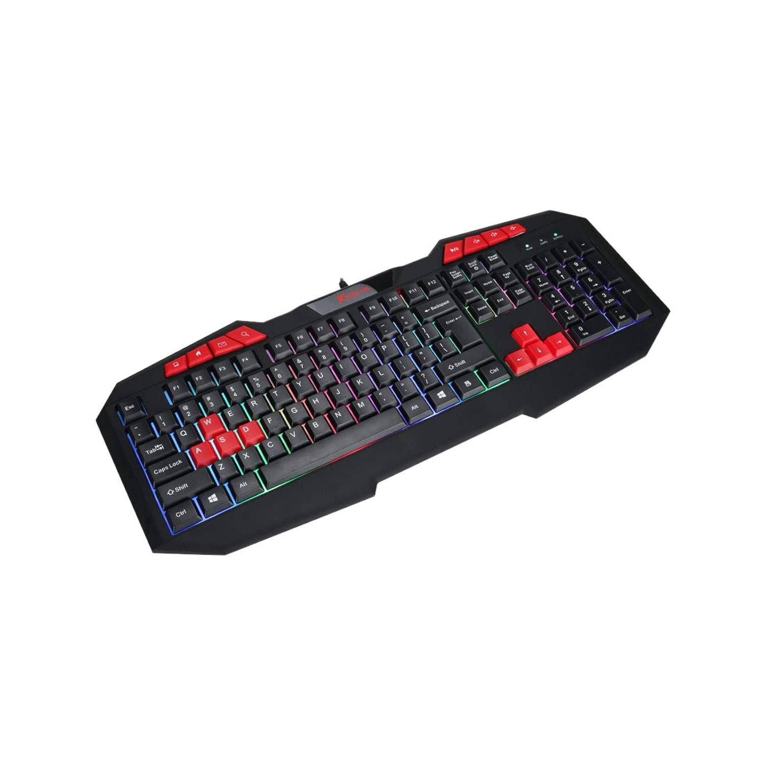Xtrike Me Rainbow Backlit Gaming Keyboard and Mouse Combo MK-503 KIT, Membrane 112 Keys Switch Rating 10 Million USB