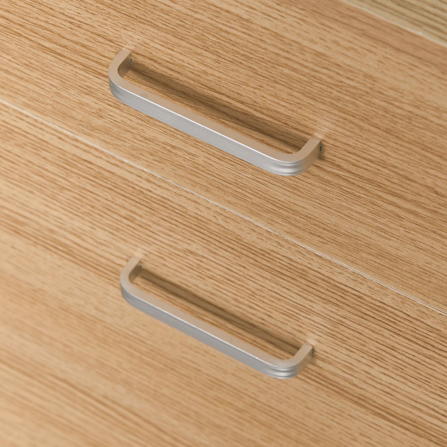 Vinsetto – Classeur à 2 tiroirs avec serrure et clés, classeur vertical mobile avec roulettes et tiroirs, armoire de bureau, naturel