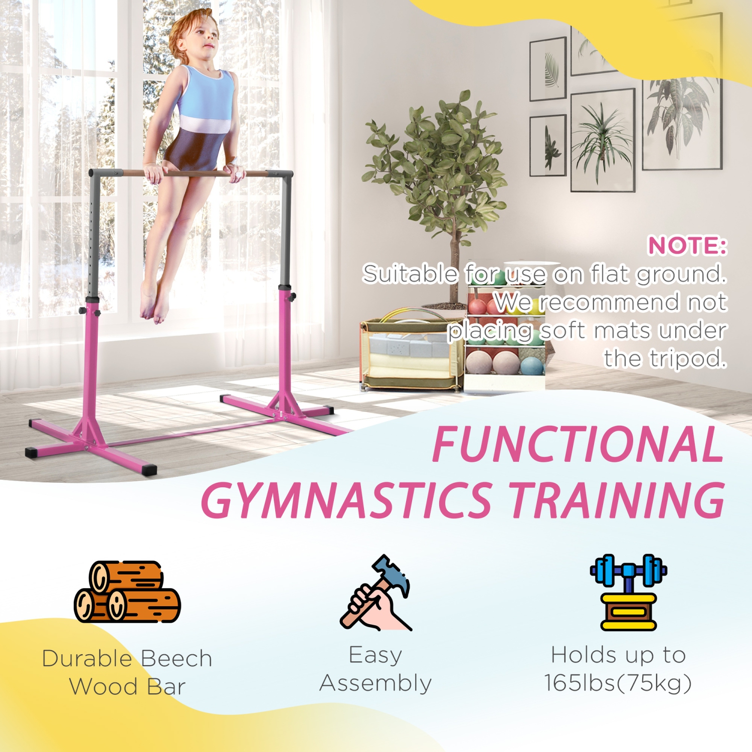 Barre de gymnastique rose en parfait état, Appareils d'exercice domestique, Longueuil/Rive Sud