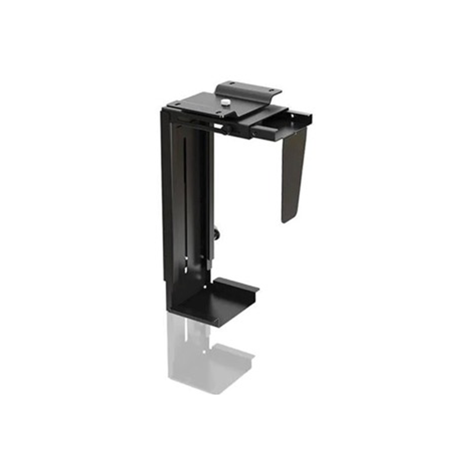 MotionGrey Under Desk Computer Mount CPU, Under Desk PC Mount, PC Holder adjustable height Swivelling 360 for PC Mount tower - Black