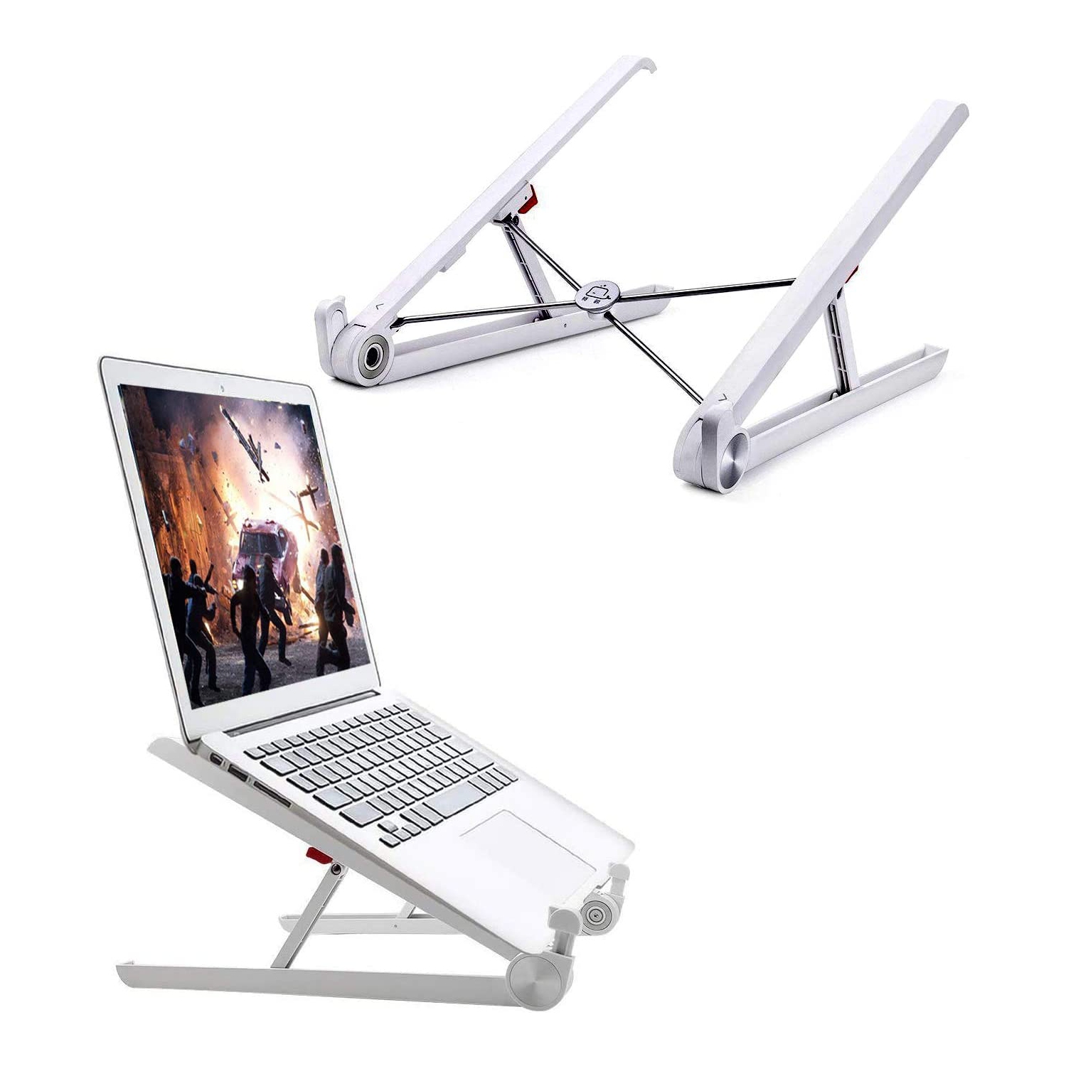 DURAMEX Portable Laptop Desk Stand Foldable Ventilated for MacBook and Notebook