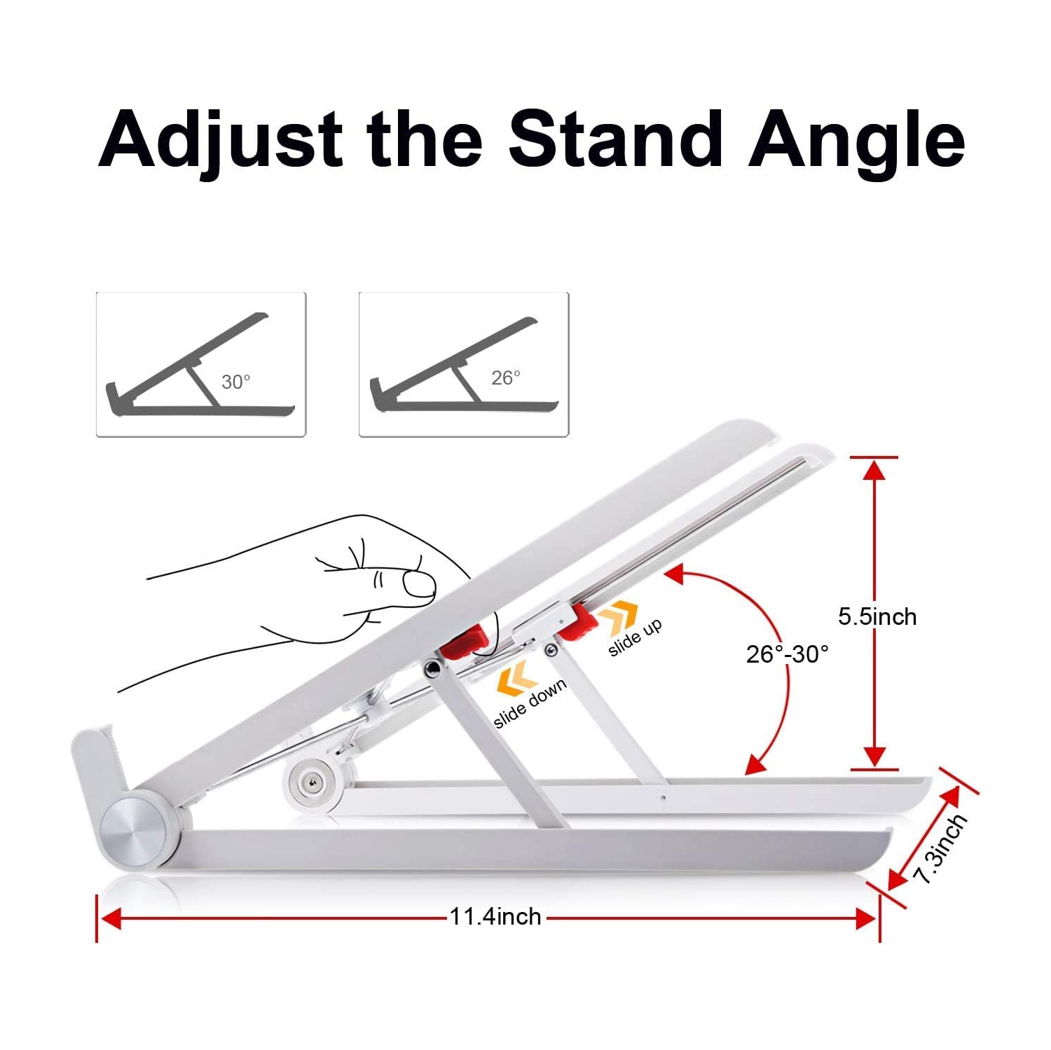 DURAMEX Portable Laptop Desk Stand Foldable Ventilated for MacBook and Notebook