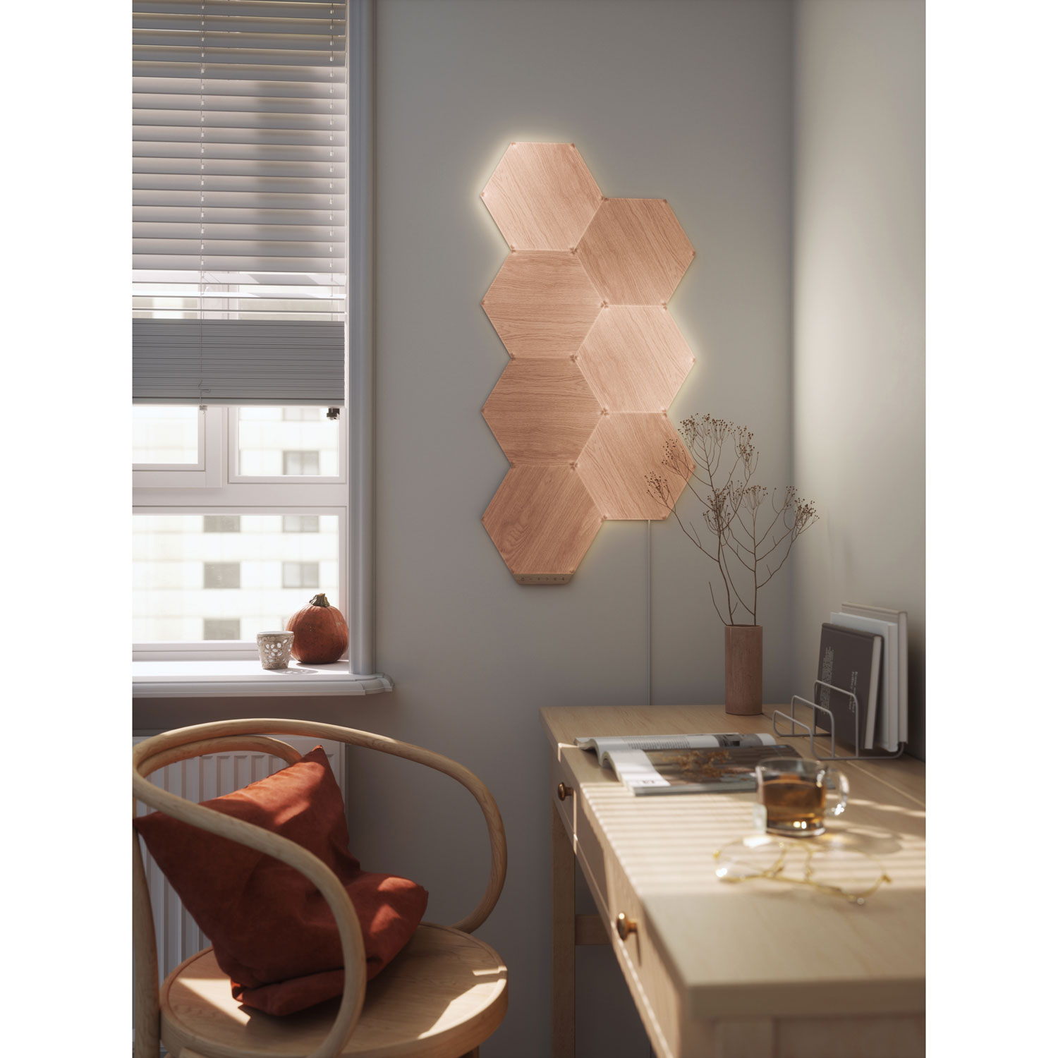 Nanoleaf Elements Wood-Look Hexagon Panels - Smarter Kit - 7