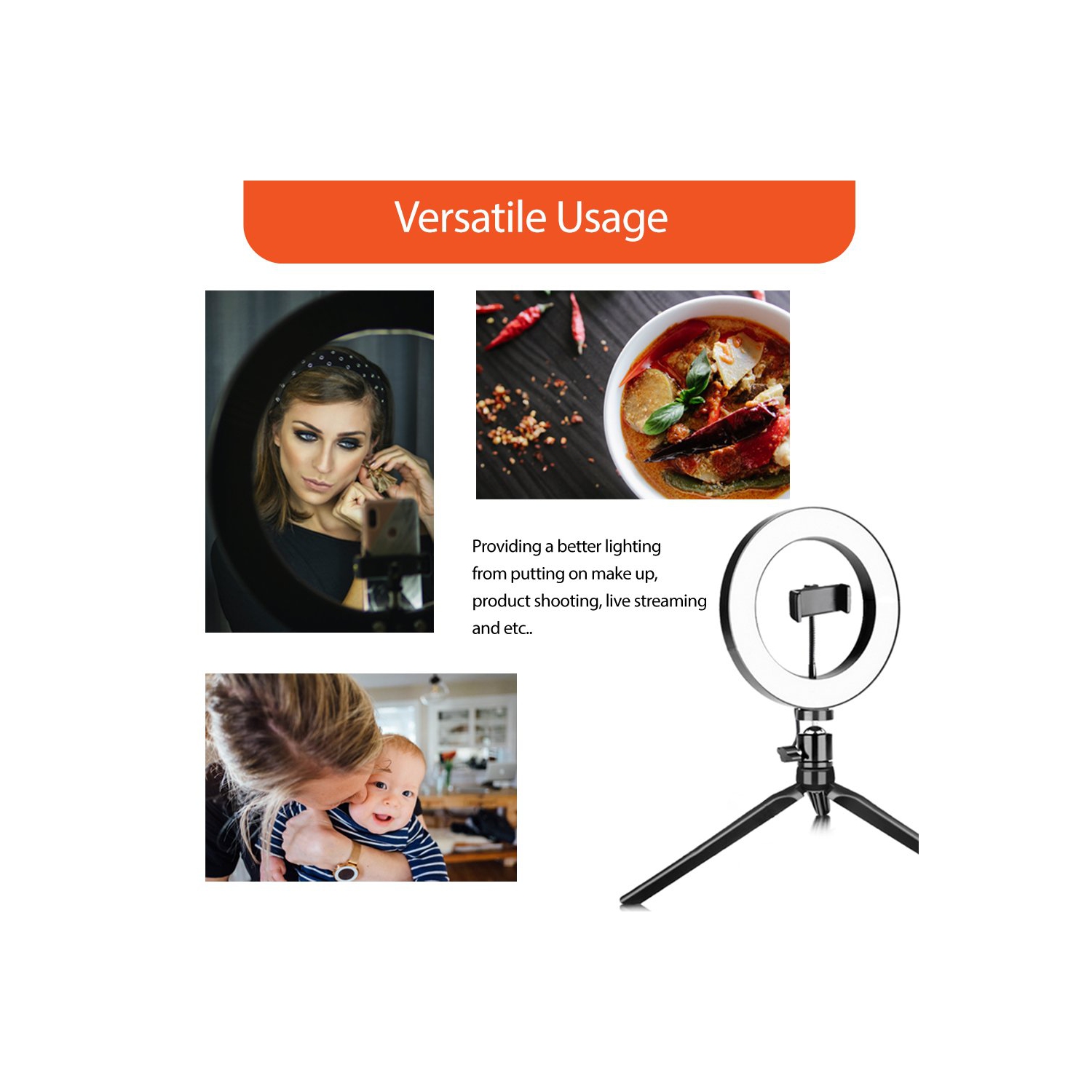 Uolo Mount 10" LED Ring Light [Aluminum Metal Frame] with Tripod Stand, Phone Holder & Remote Shutter – Selfie & Livestream Light