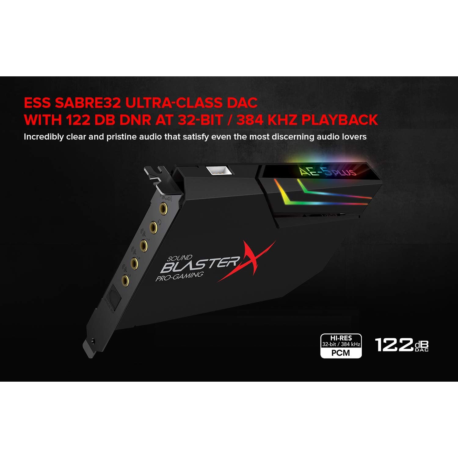 Carte son PCIe Sound BlasterX AE-5 plus de Creative - Noir -