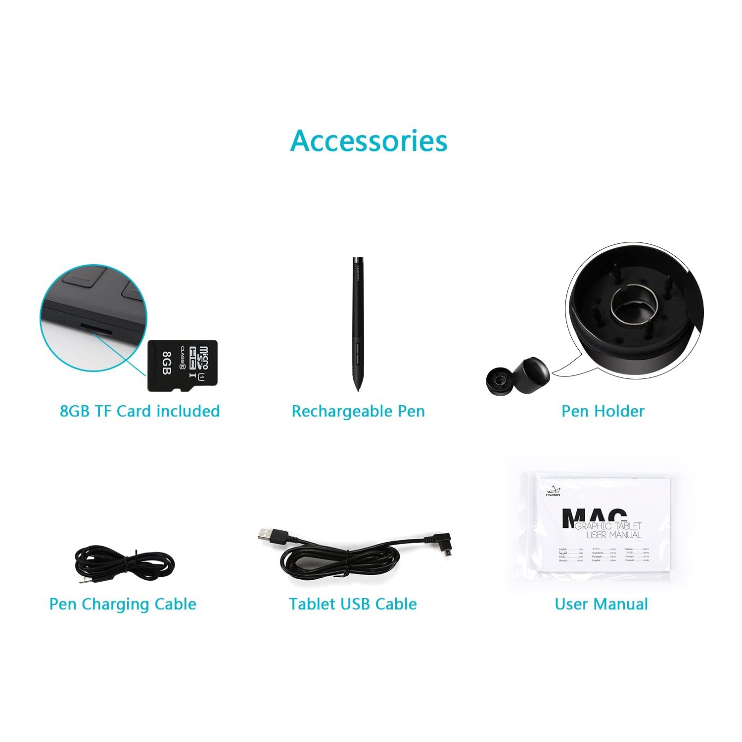 Huion New 1060Plus Graphics Drawing Tablet with 8192 Pressure Sensitivity and Built-in Card Reader 8 MicroSD Card 5080