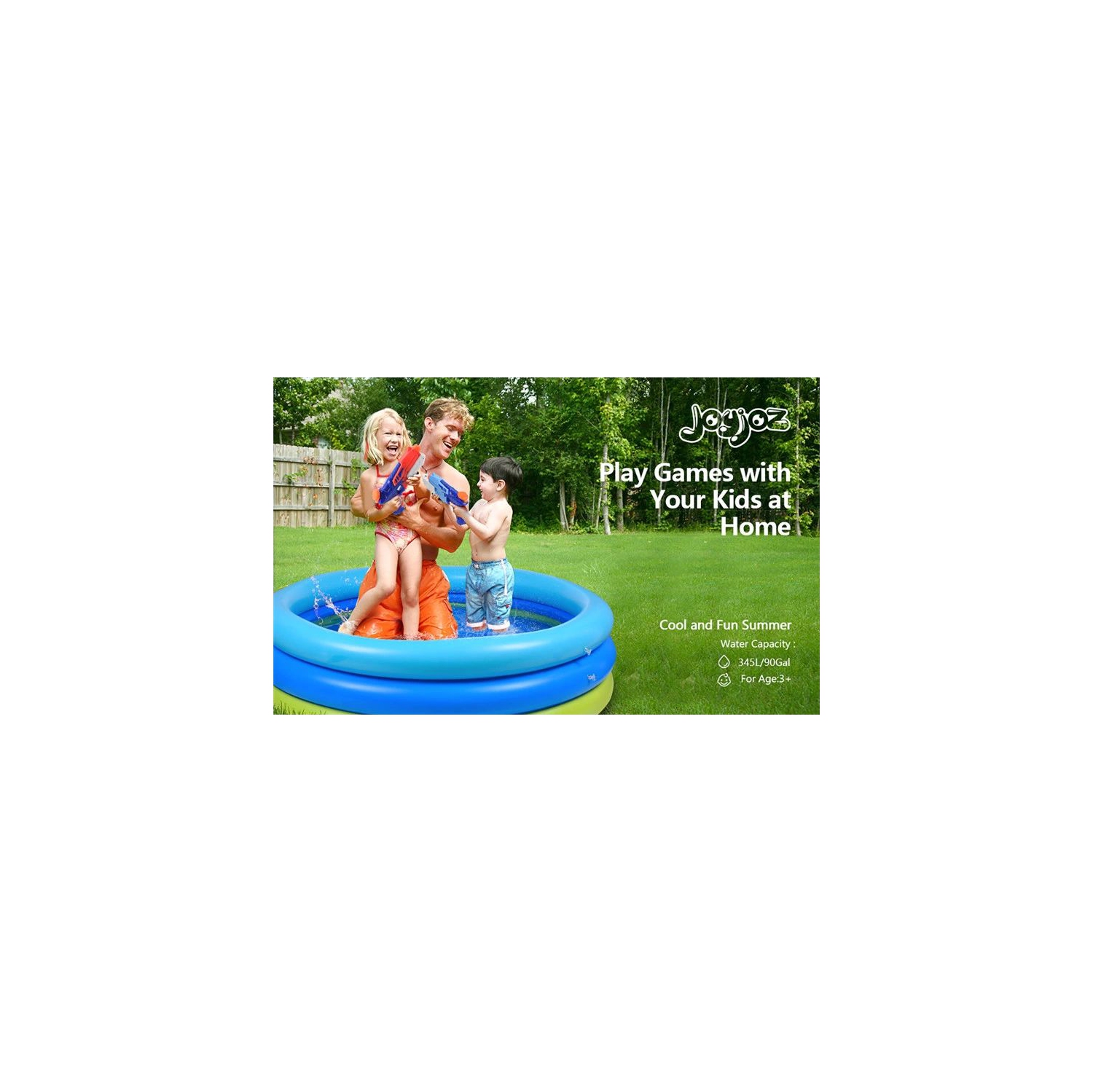Joyjoz Large Pool Inflatable Swimming Pool Outdoor Ground for Family and Kids above 3+