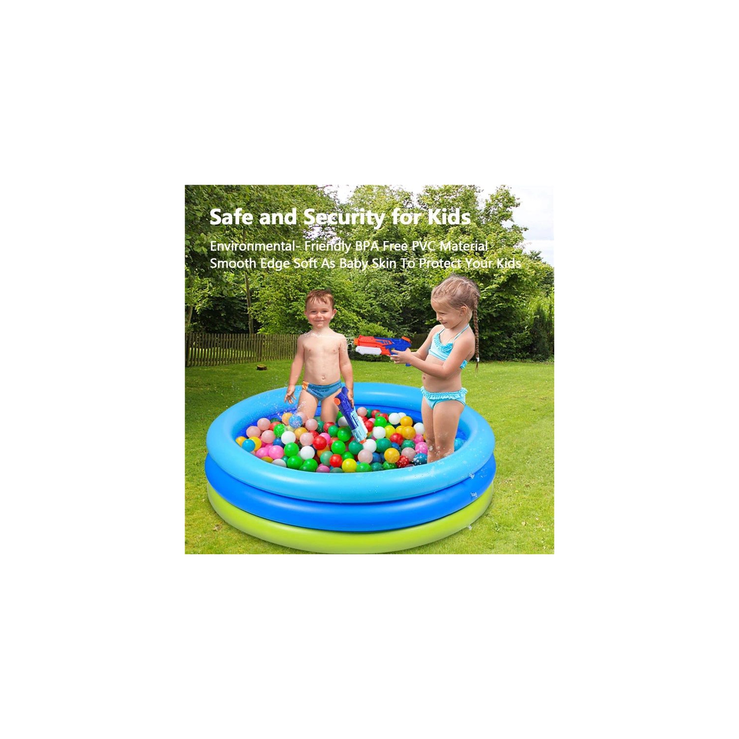 Joyjoz Large Pool Inflatable Swimming Pool Outdoor Ground for Family and Kids above 3+