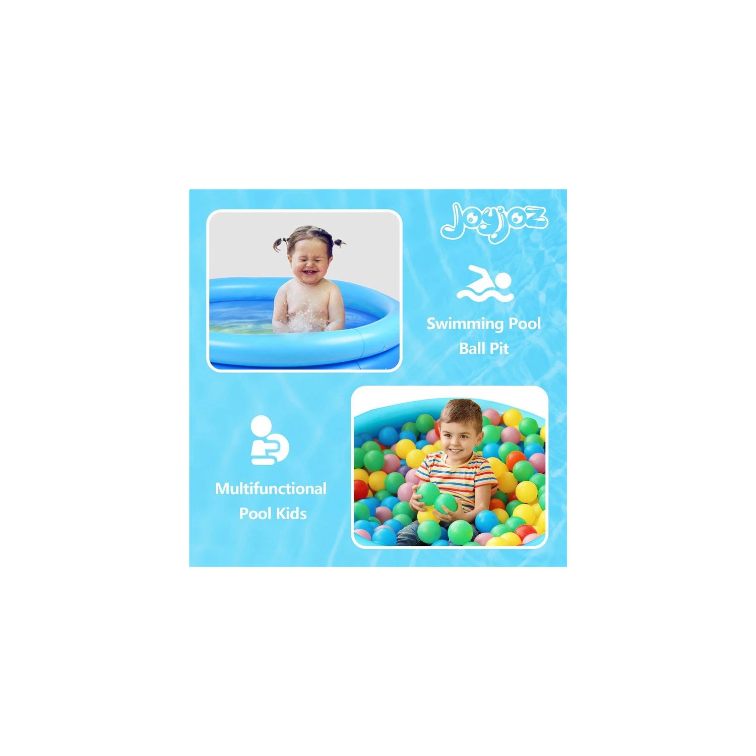 Joyjoz Large Pool Inflatable Swimming Pool Outdoor Ground for Family and Kids above 3+