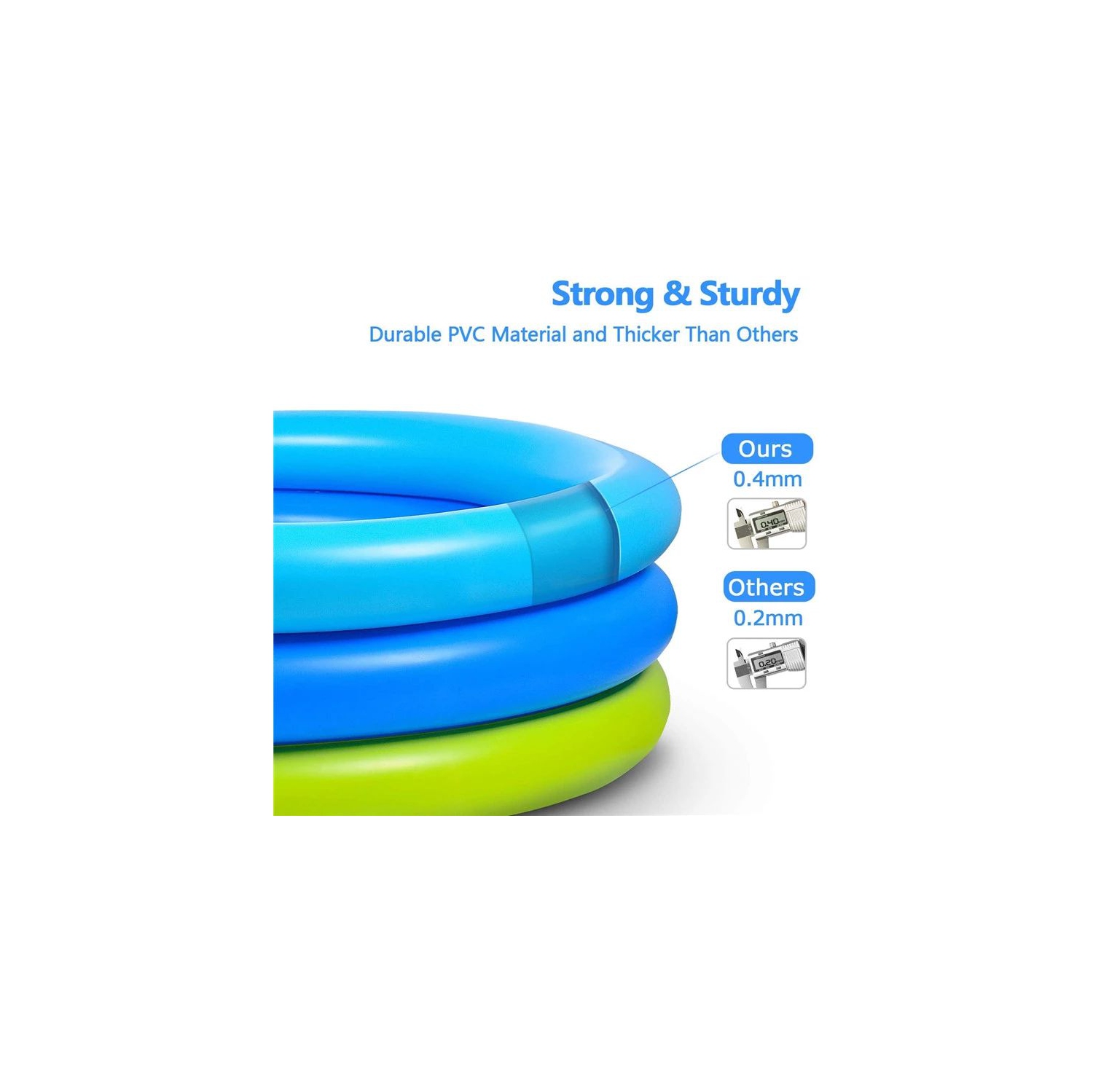 Joyjoz Large Pool Inflatable Swimming Pool Outdoor Ground for Family and Kids above 3+