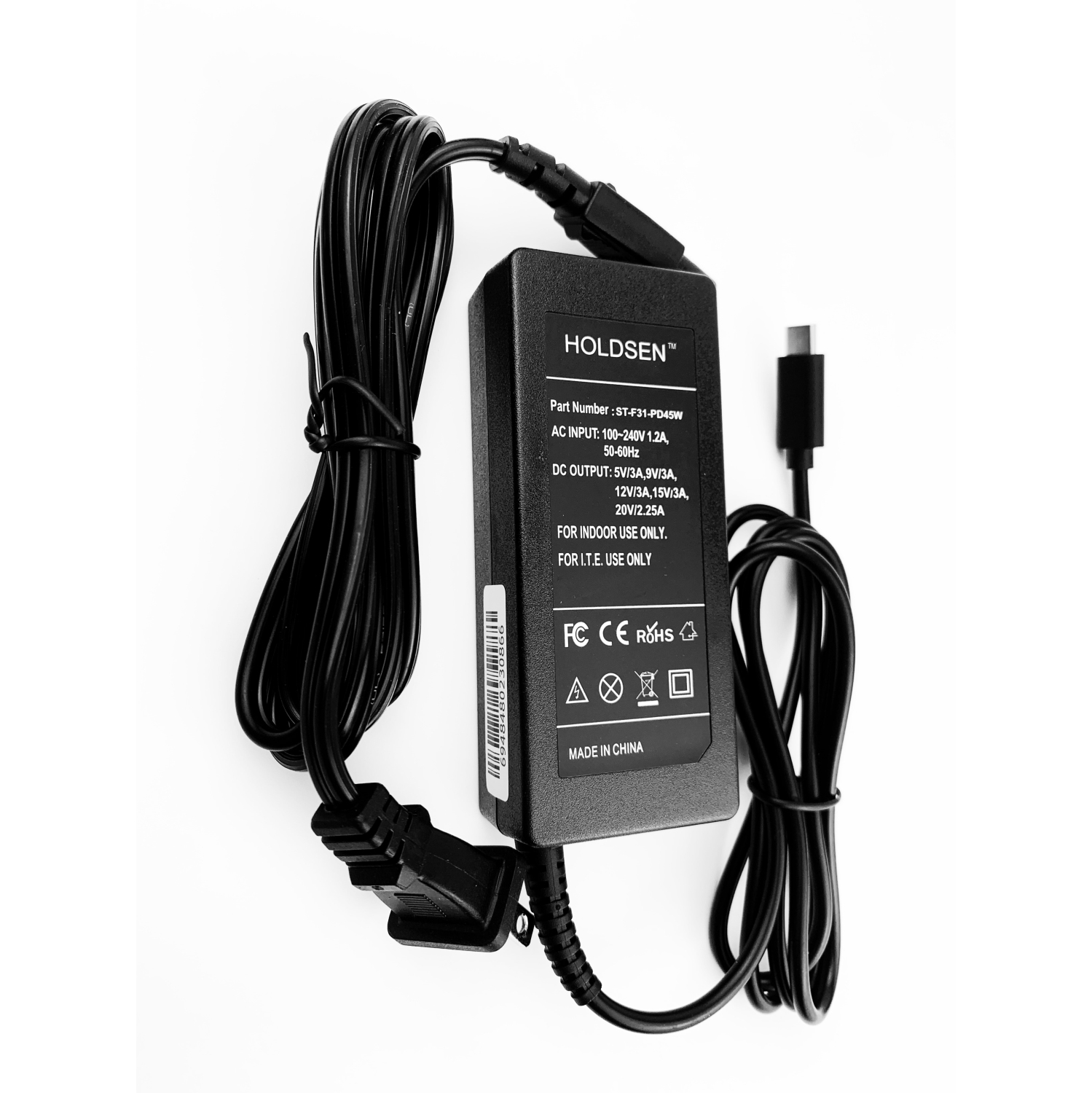 Type C 45W AC adapter power cord charger for Dell F17M7 0F17M7 Venue 8 Pro 5855