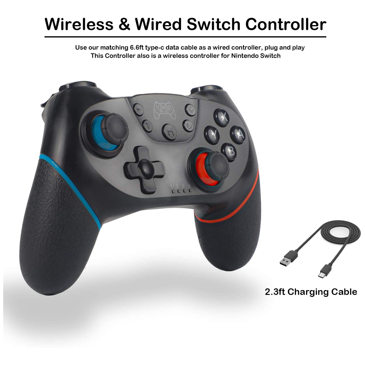 Wireless Switch Pro Controller Gamepad Joypad Remote Switch Controller Joystick for Nintendo Switch Console and PC,Support Gyro Axis Turbo and Dual