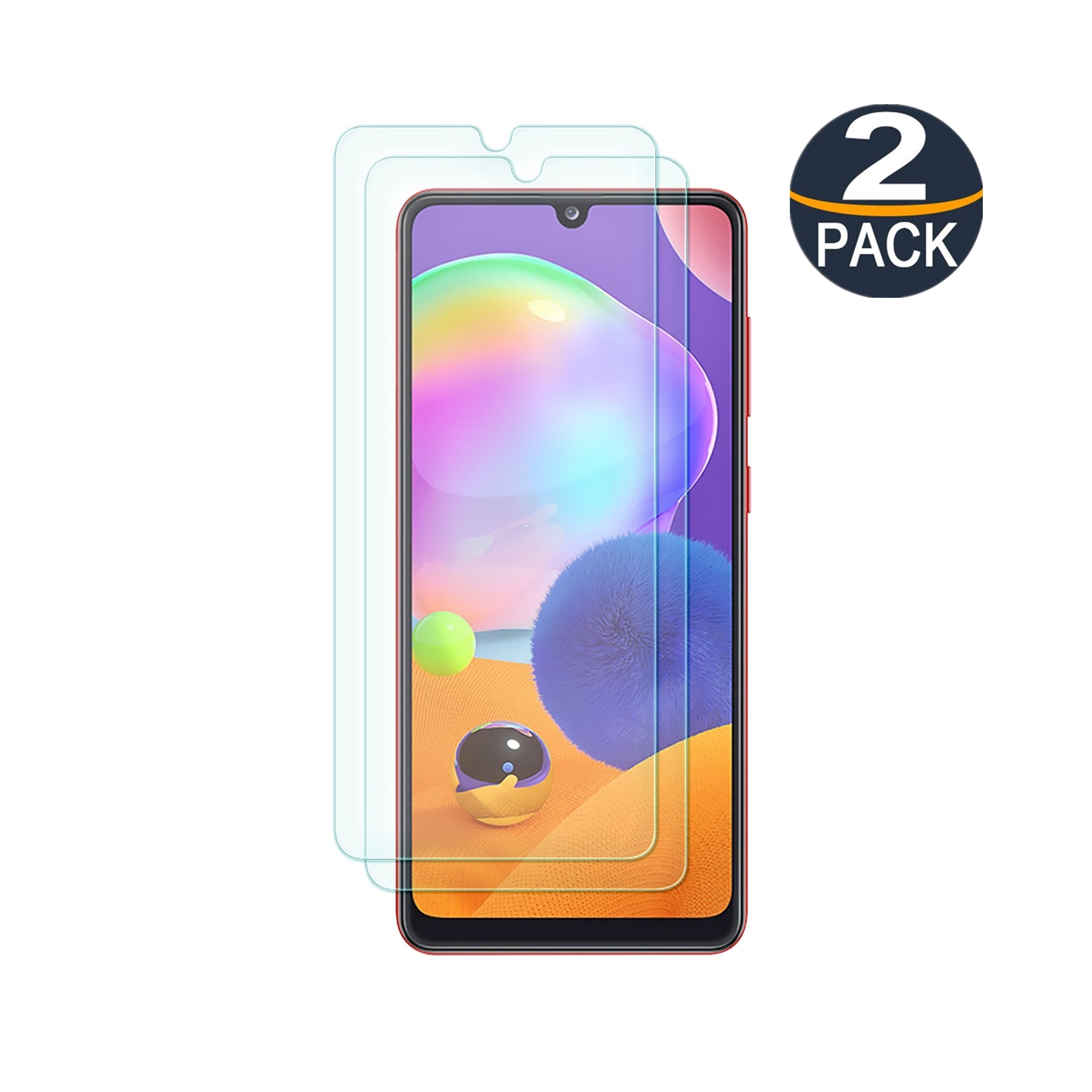 [Paquet de 2] Protecteur d'écran en verre trempé CSmart Premium pour Galaxy A31 de Samsung, sans bulles et sans étui