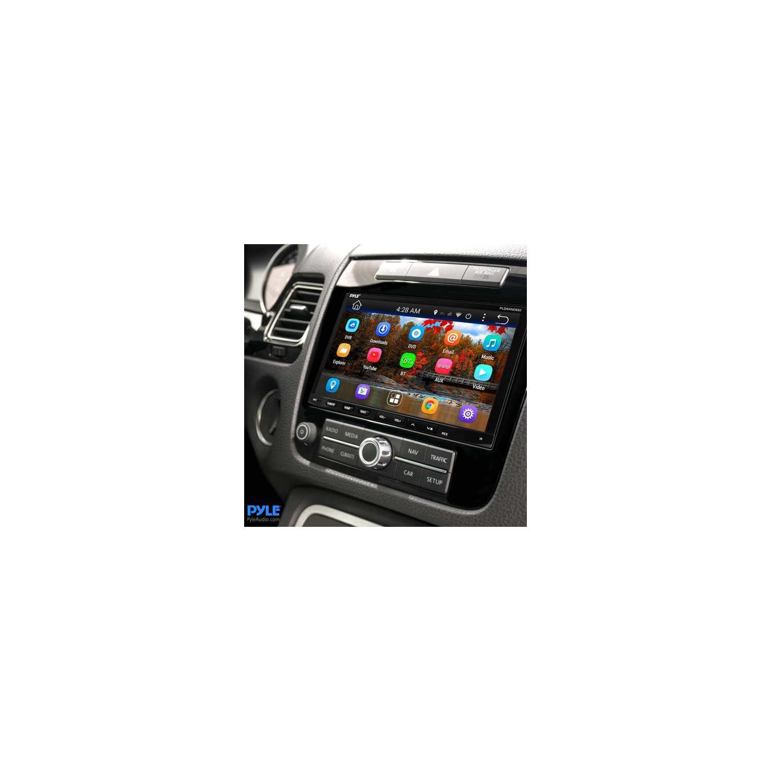 Pyle – récepteur stéréo Android, écran tactile 1080p 7 po, système à deux caméras, enregistreur numérique, GPS,Bluetooth, Wi-Fi, prise en charge