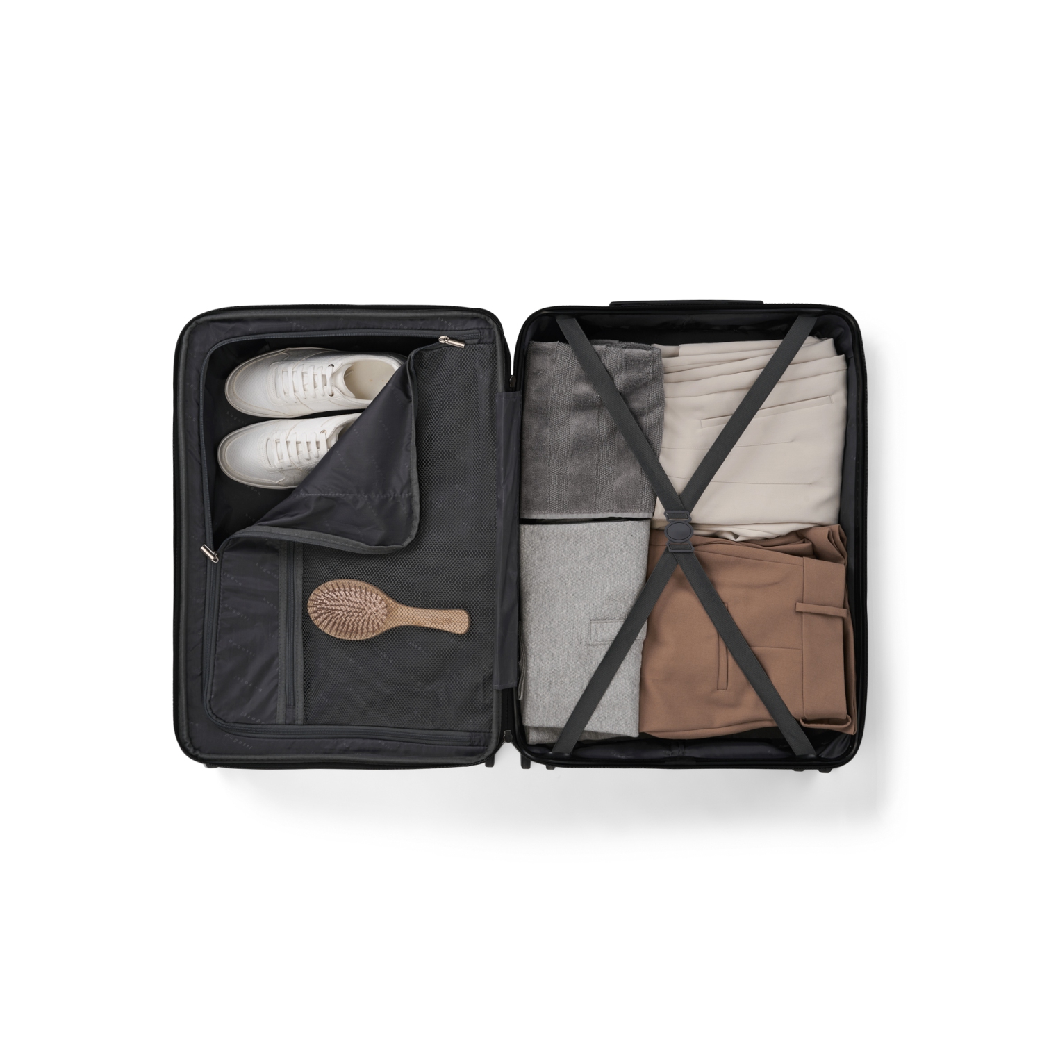 Bagage de cabine rigide Bruxelles de Bugatti avec verrou approuvé par la TSA - Noir