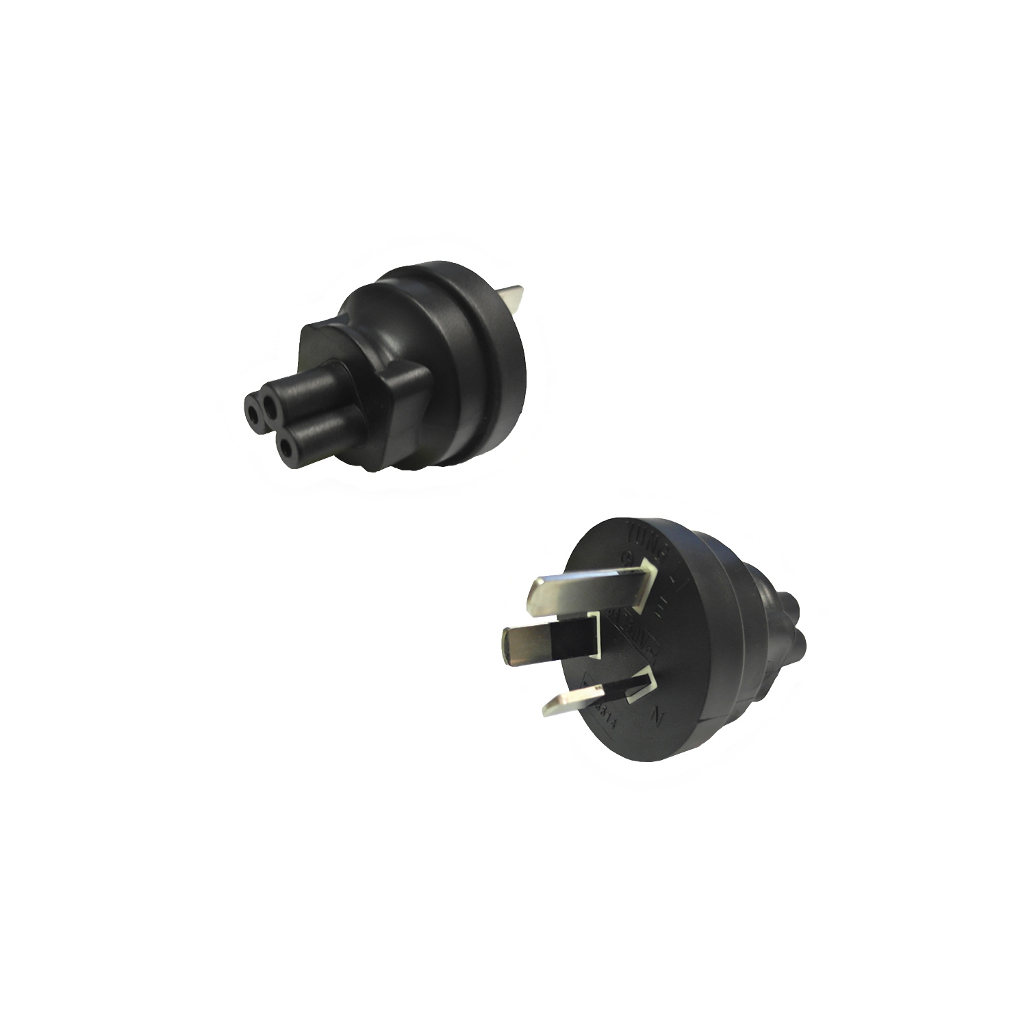 Hyfai Australia AS3112 Male Plug to C5 Female Receptacle Power Cord Converter Adapter 2PK