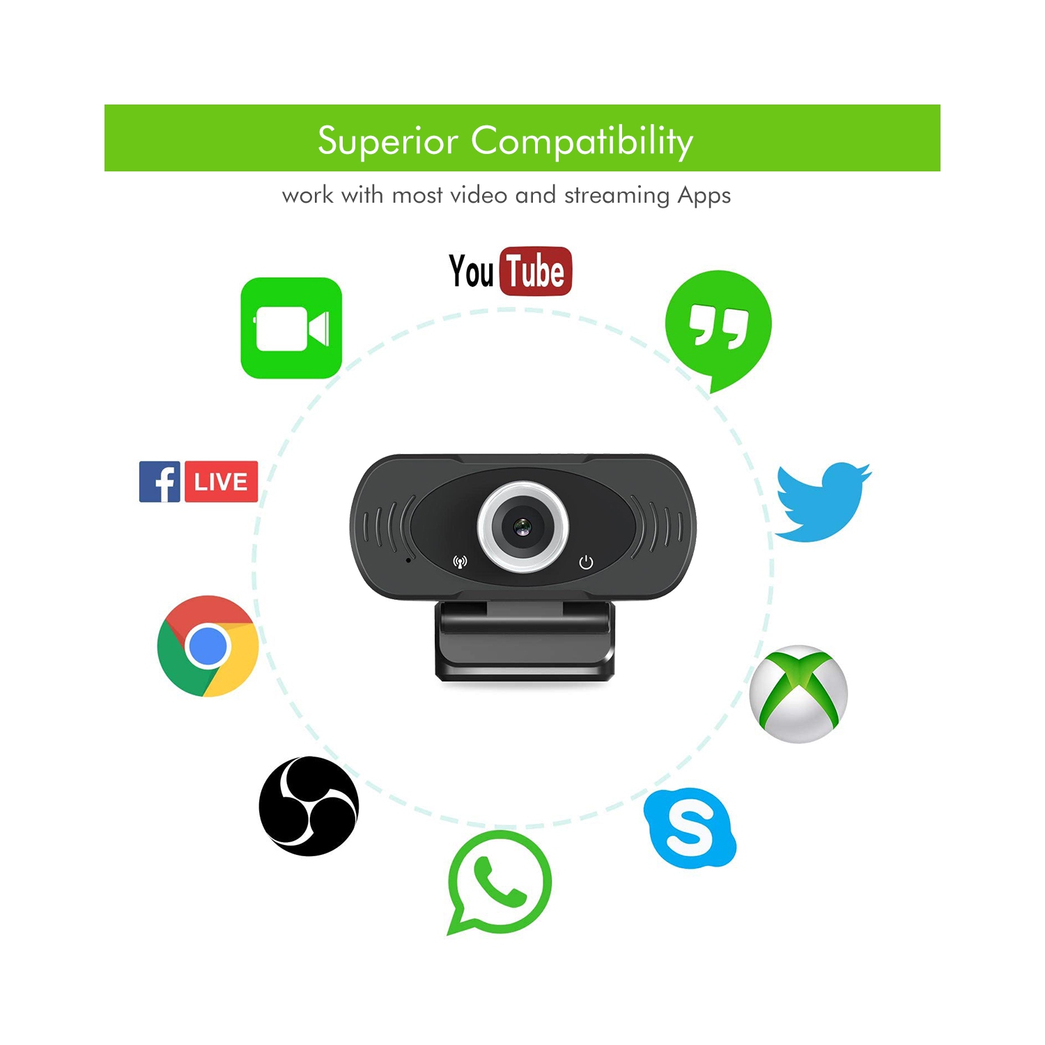  60Fps Autofocus Webcam-HD 1080P Computer Camera With Microphone  For Desktop,Streaming Webcam with Beauty Effect For Gaming Conferencing,Web  Camera Mac Windows PC Laptop Xbox Skype OBS Twitch  : Electronics