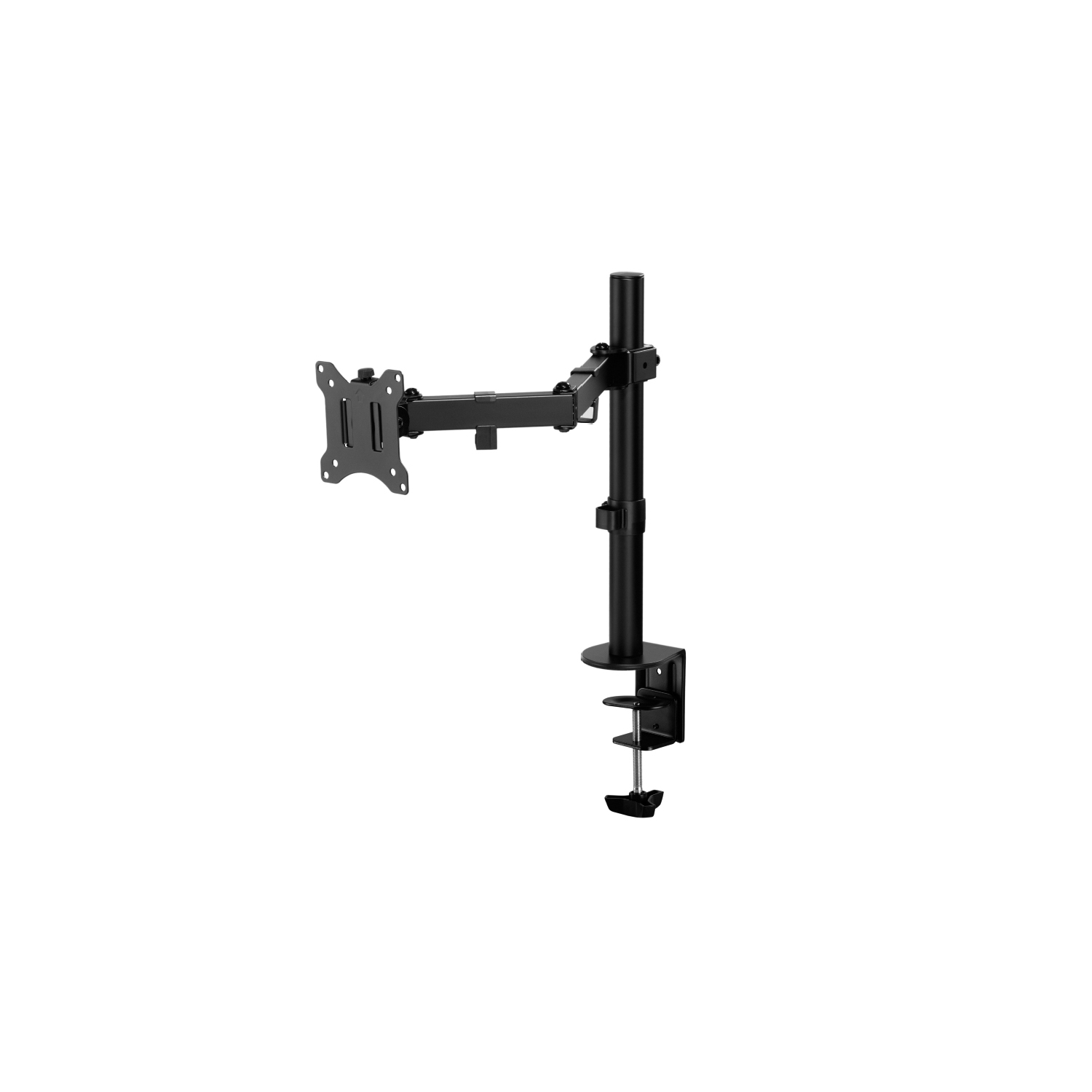 Amer Mounts Single Monitor C-Clamp Desk Mount Fully Adjustable/Tilt/Articulating For 17"-32" Screens - EZCLAMP