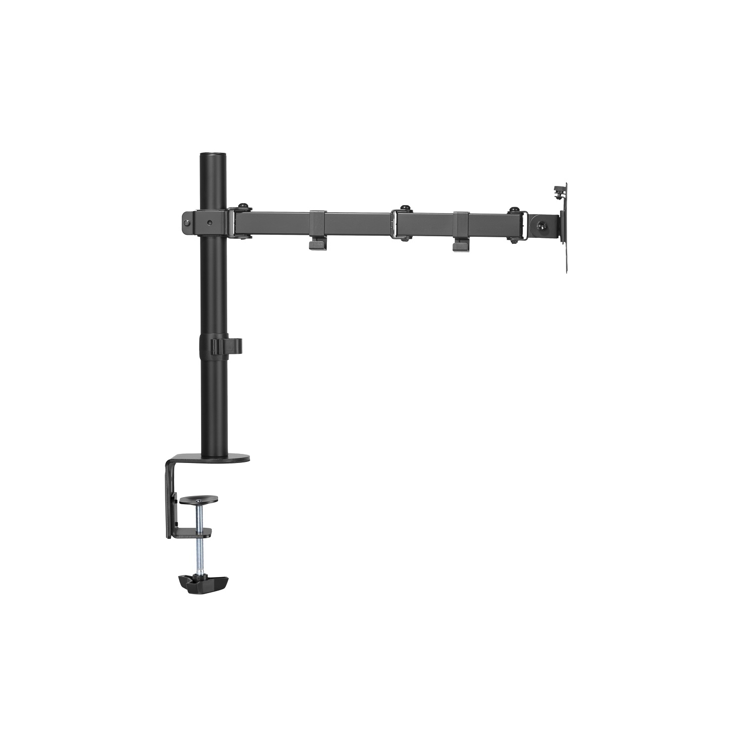 Amer Mounts Single Monitor C-Clamp Desk Mount Fully Adjustable/Tilt/Articulating For 17"-32" Screens - EZCLAMP