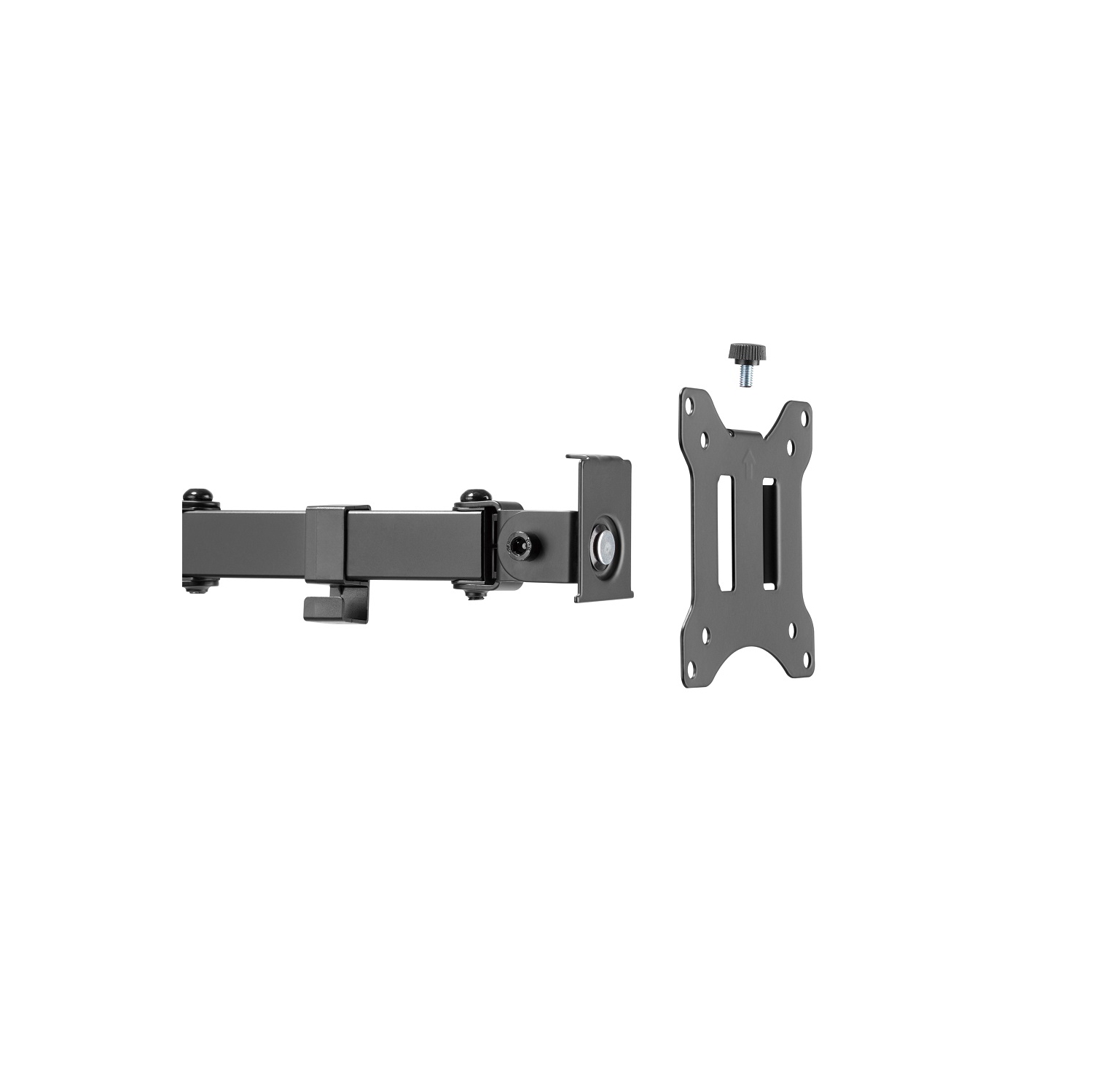 Amer Mounts Single Monitor C-Clamp Desk Mount Fully Adjustable/Tilt/Articulating For 17"-32" Screens - EZCLAMP