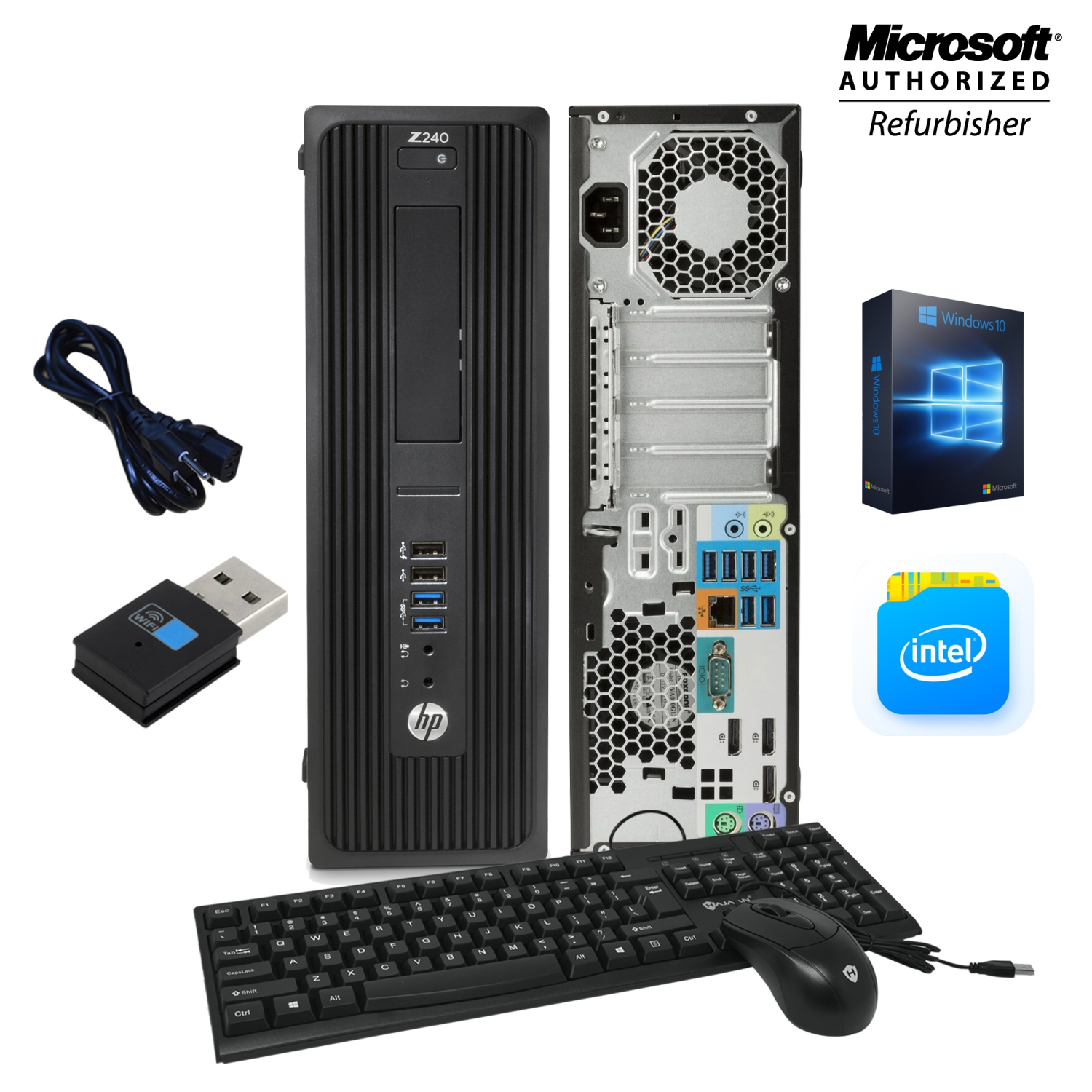 Refurbished (Good) - HP Z240 SFF Workstation Desktop | intel core i5 6500  3.4GHz Max Turbo frequency | 16GB DDR4 RAM 1TB SSD | Win 10 Pro NVIDIA  GT710 