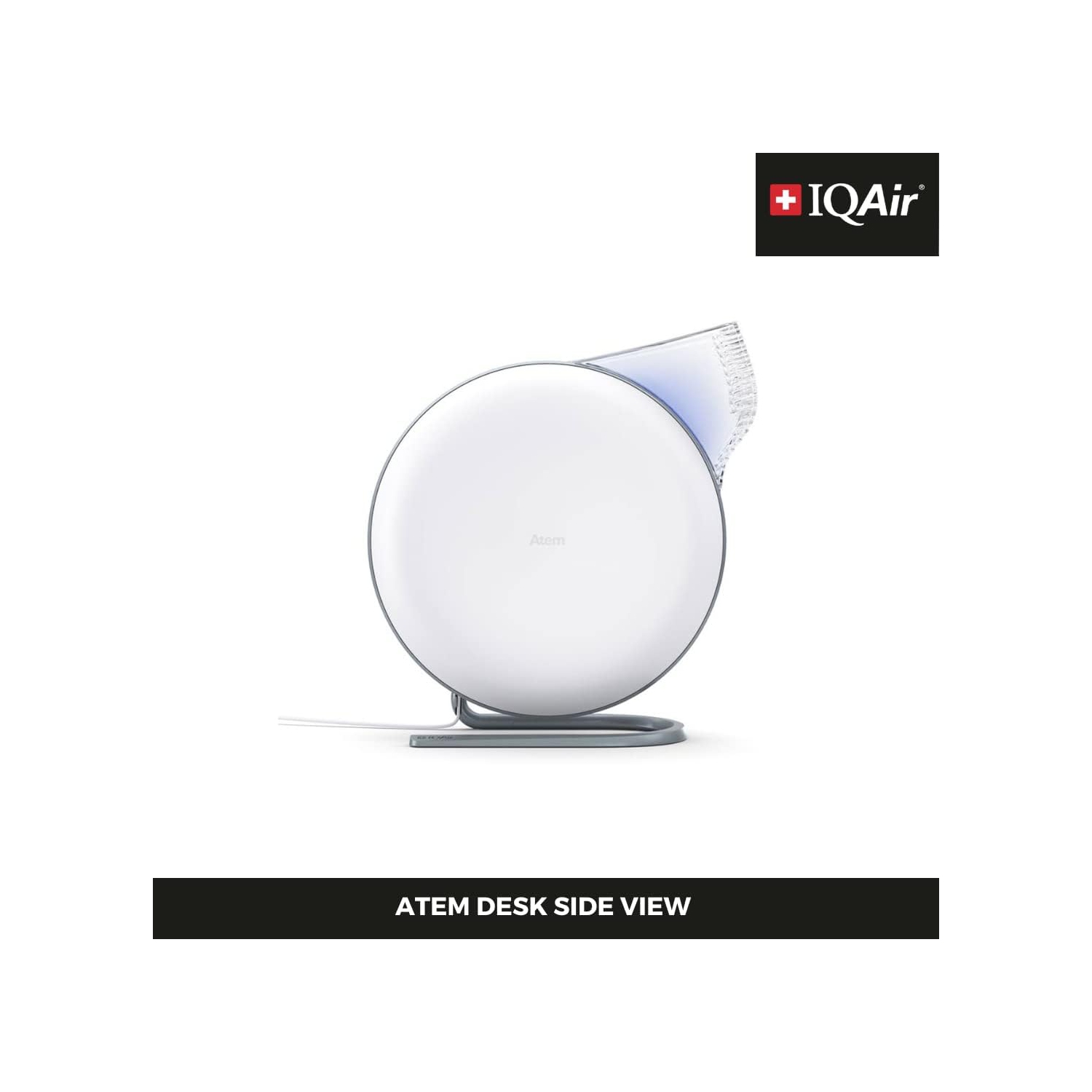 IQAir Atem Desk Personal HEPA Air Purifier for Allergies, Pet Dander, Asthma, Pollen, and Dust, up to 150 sq.ft. Coverage, Perfect for Desk, Office