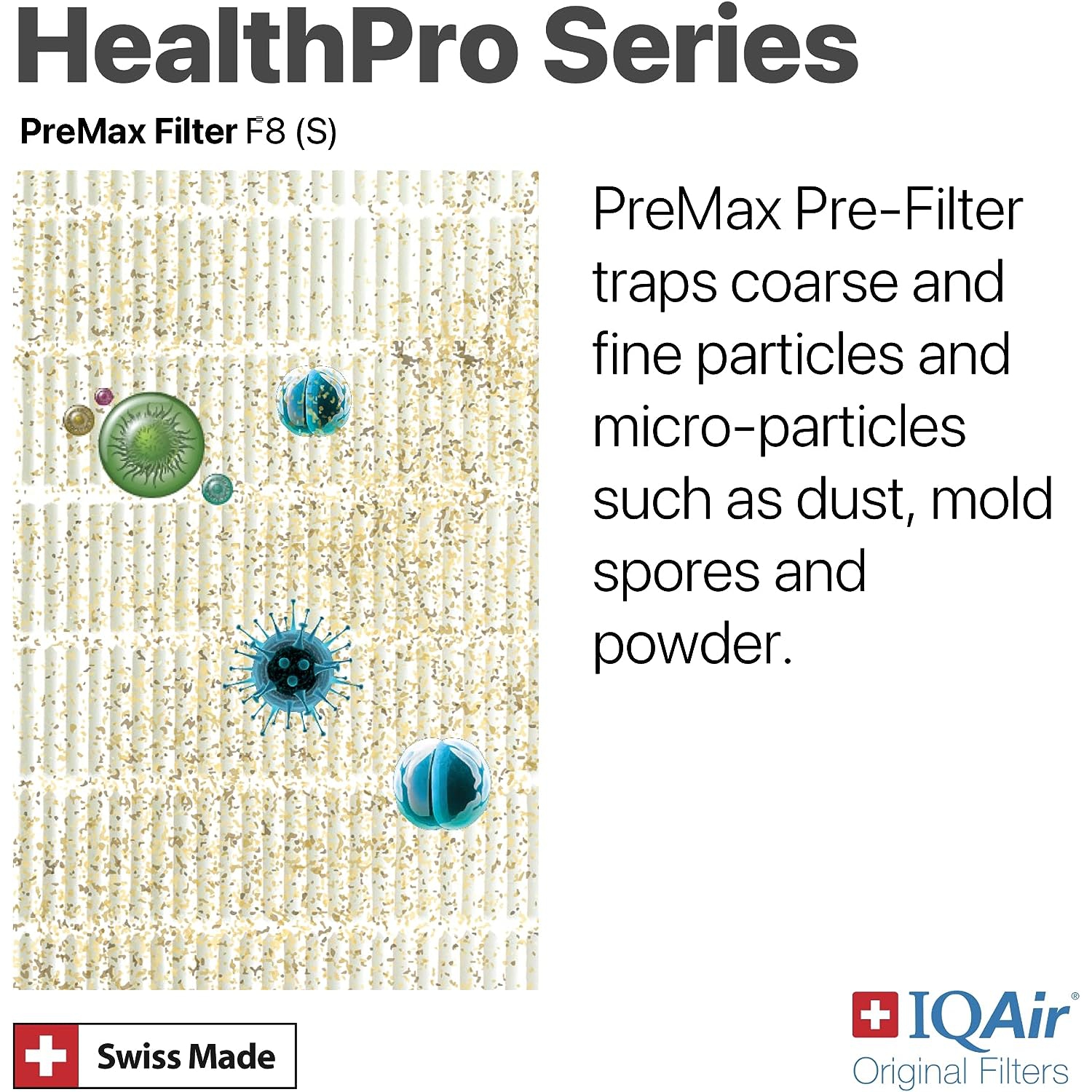 IQAir HealthPro Series PreMax Pre Filter for Dust, Pet Dander, and Mold Spores