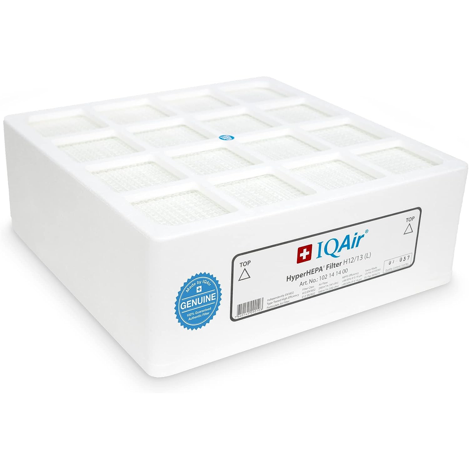 IQAir HealthPro Series HyperHEPA Filter for PM2.5, Ultrafine Particles, Pollen, and Dust