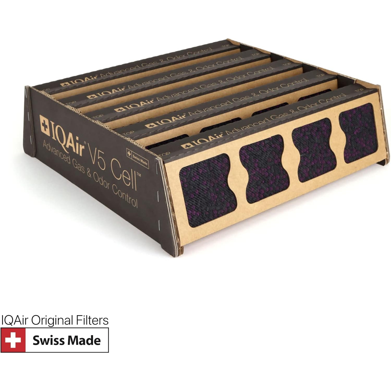 Filtre à gaz et à odeurs à cellules V-5 HealthPro d’IQAir pour les produits chimiques, les gaz, les COV, le formaldéhyde et les odeurs