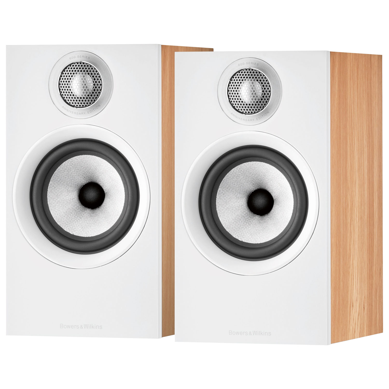 Bowers & Wilkins 607 S2 Anniversary 120W Bookshelf Speaker - Pair - Oak