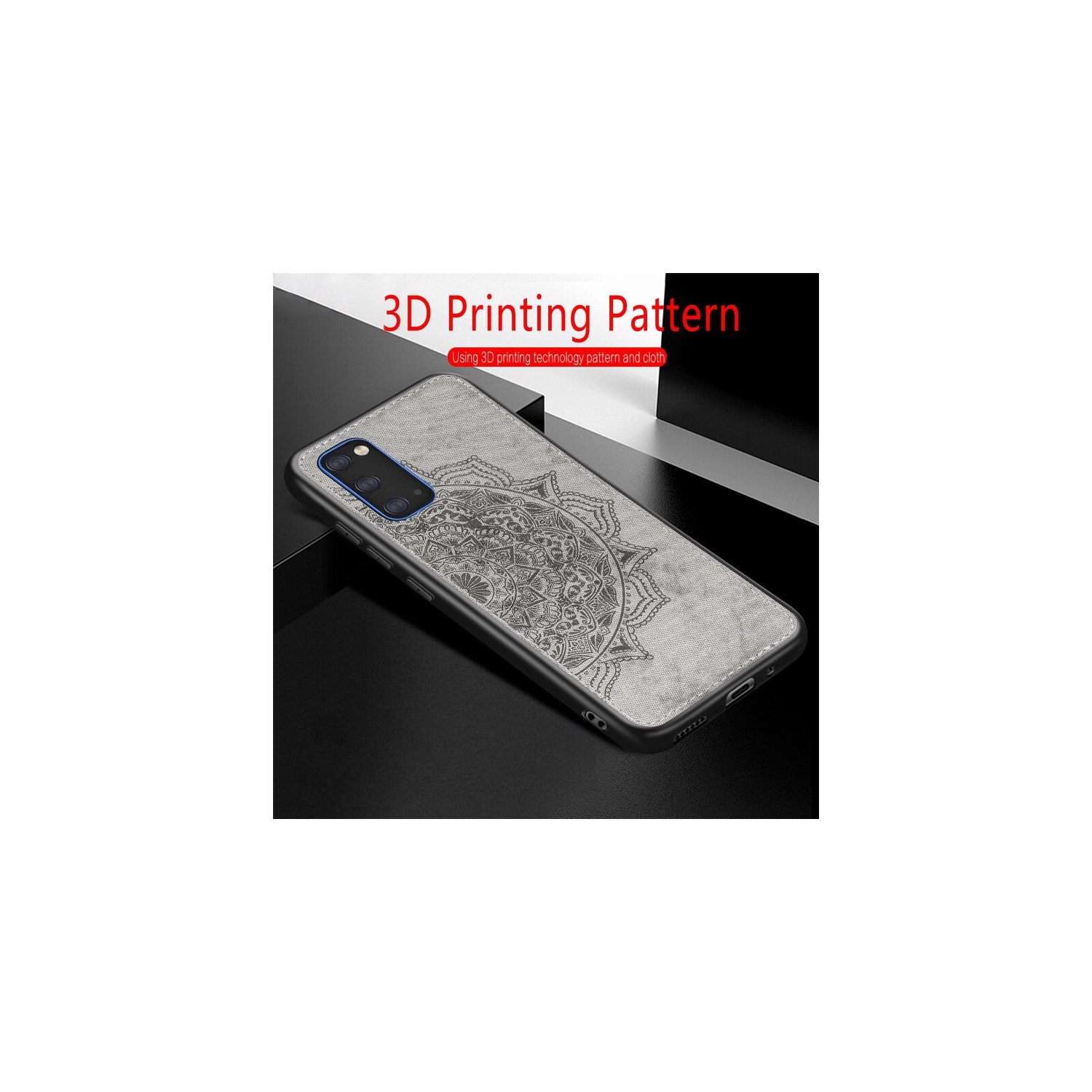 Luxury Leather Case Back cover Soft Silicone Mandala Embossed Magnetic Holder Cover For SAMSUNG Galaxy S20 PLUS