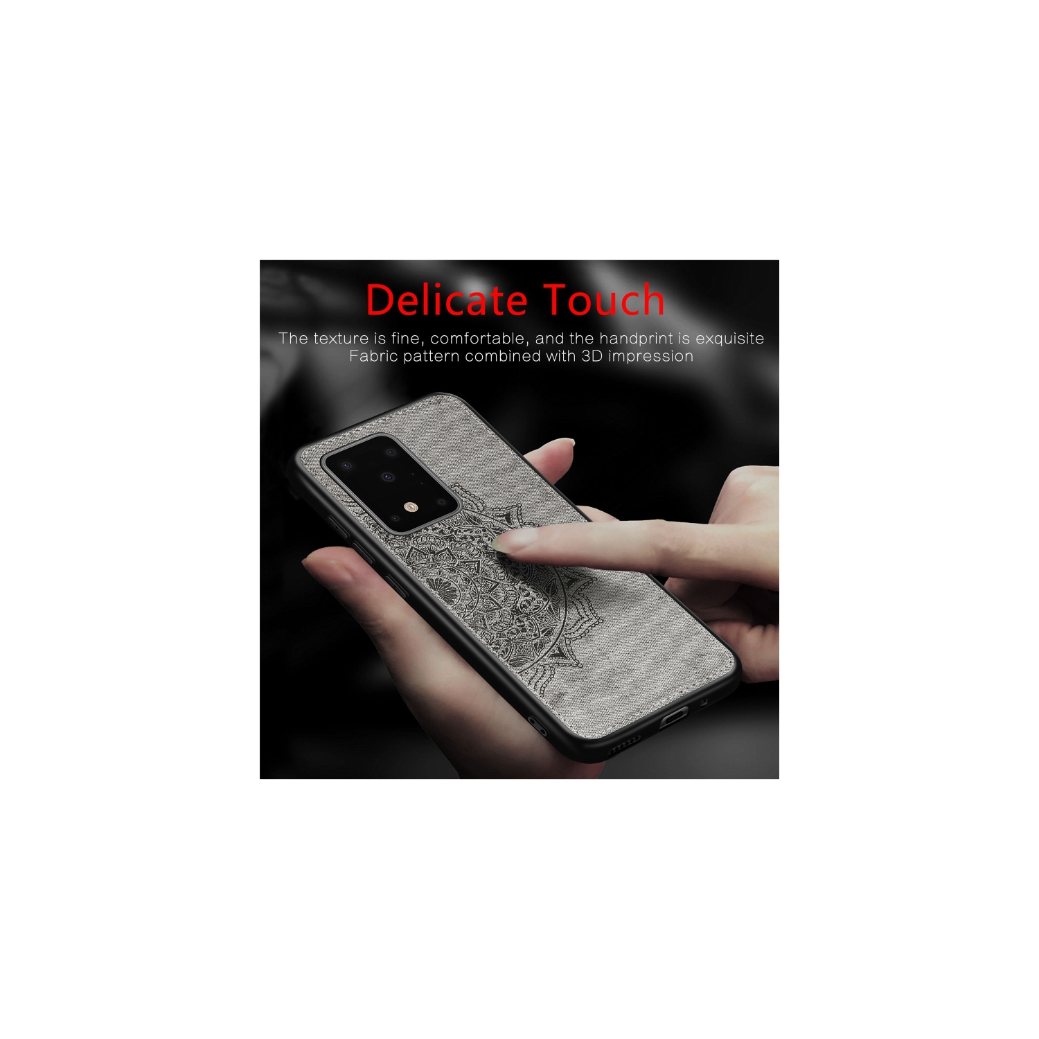 Luxury Leather Case Back cover Soft Silicone Mandala Embossed Magnetic Holder Cover For SAMSUNG Galaxy S20 PLUS