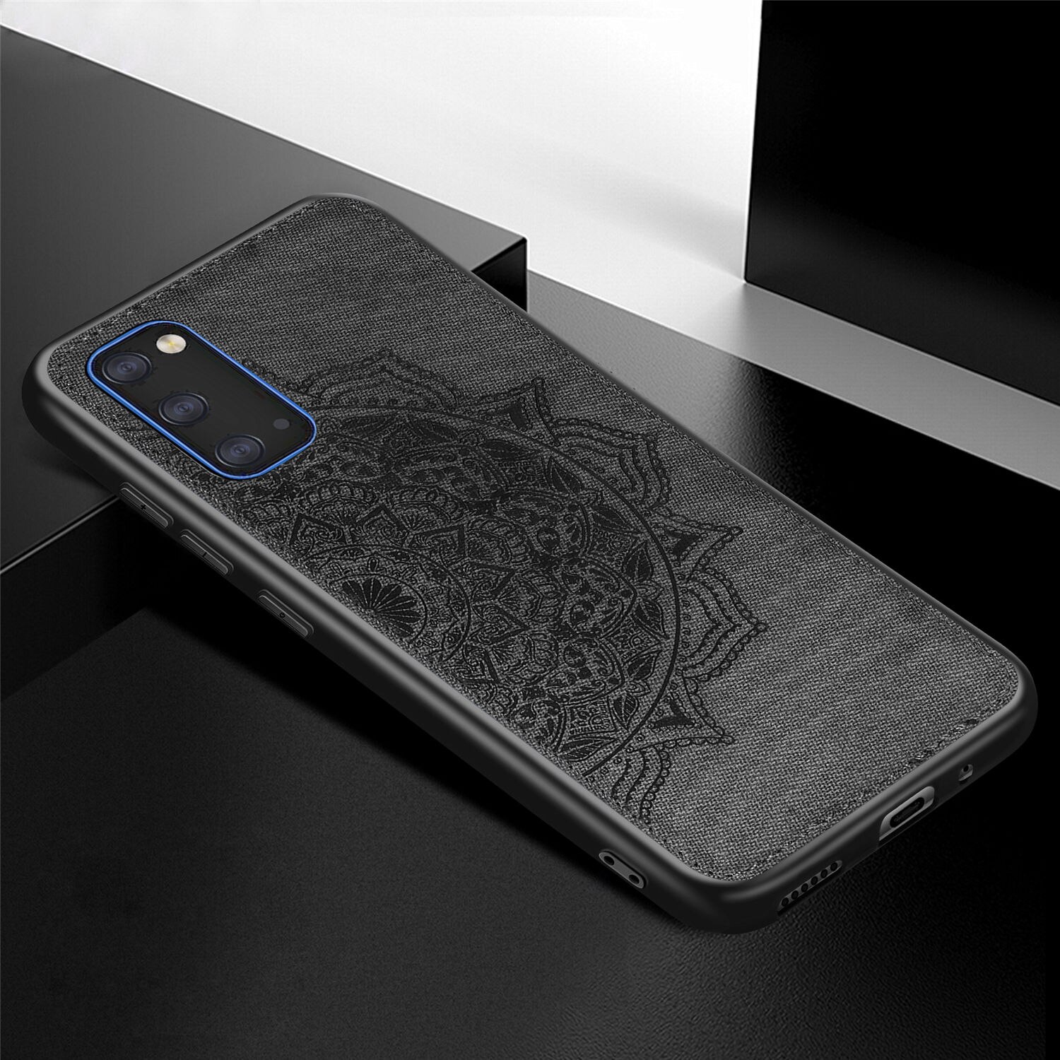 Luxury Leather Case Back cover Soft Silicone Mandala Embossed Magnetic Holder Cover For SAMSUNG Galaxy S20 ULTRA