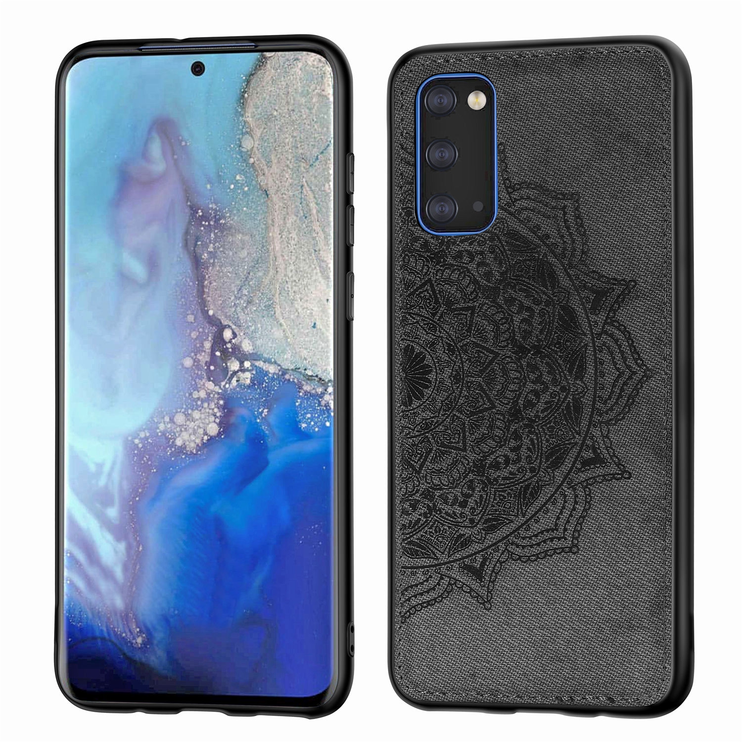 Luxury Leather Case Back cover Soft Silicone Mandala Embossed Magnetic Holder Cover For SAMSUNG Galaxy S20 ULTRA