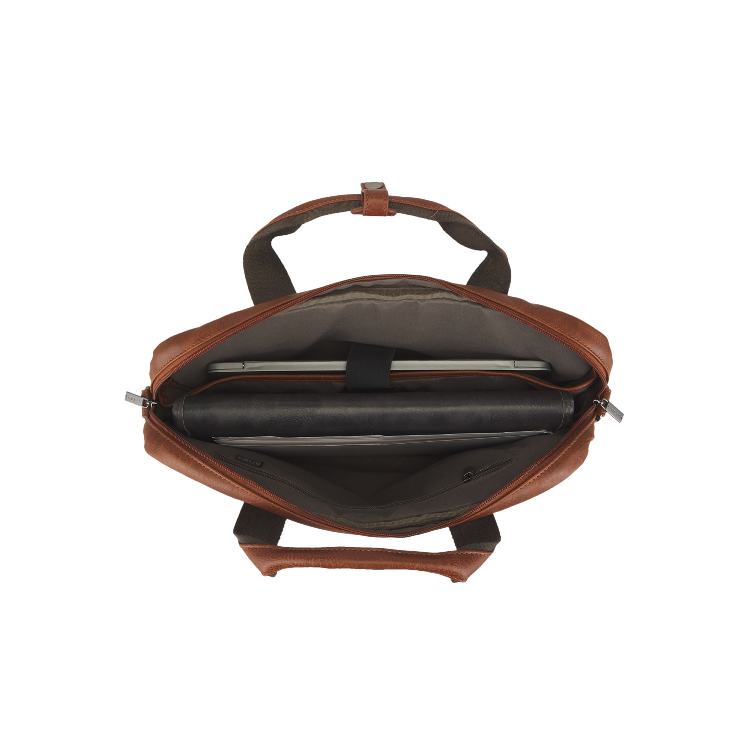 Bugatti Valentino - Briefcase - Cognac