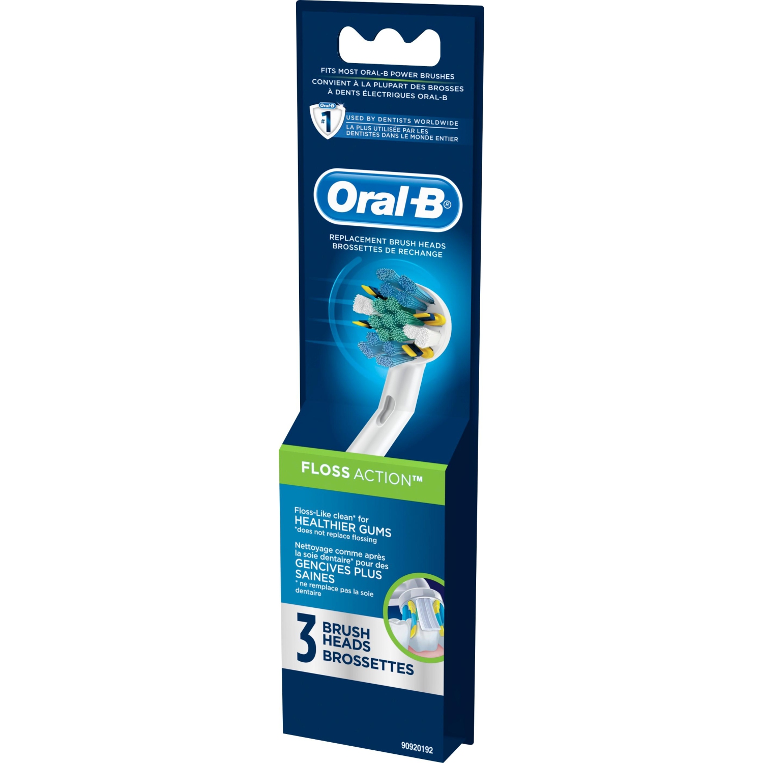 Oral B FlossAction Replacement Brush Heads - 3 Pack