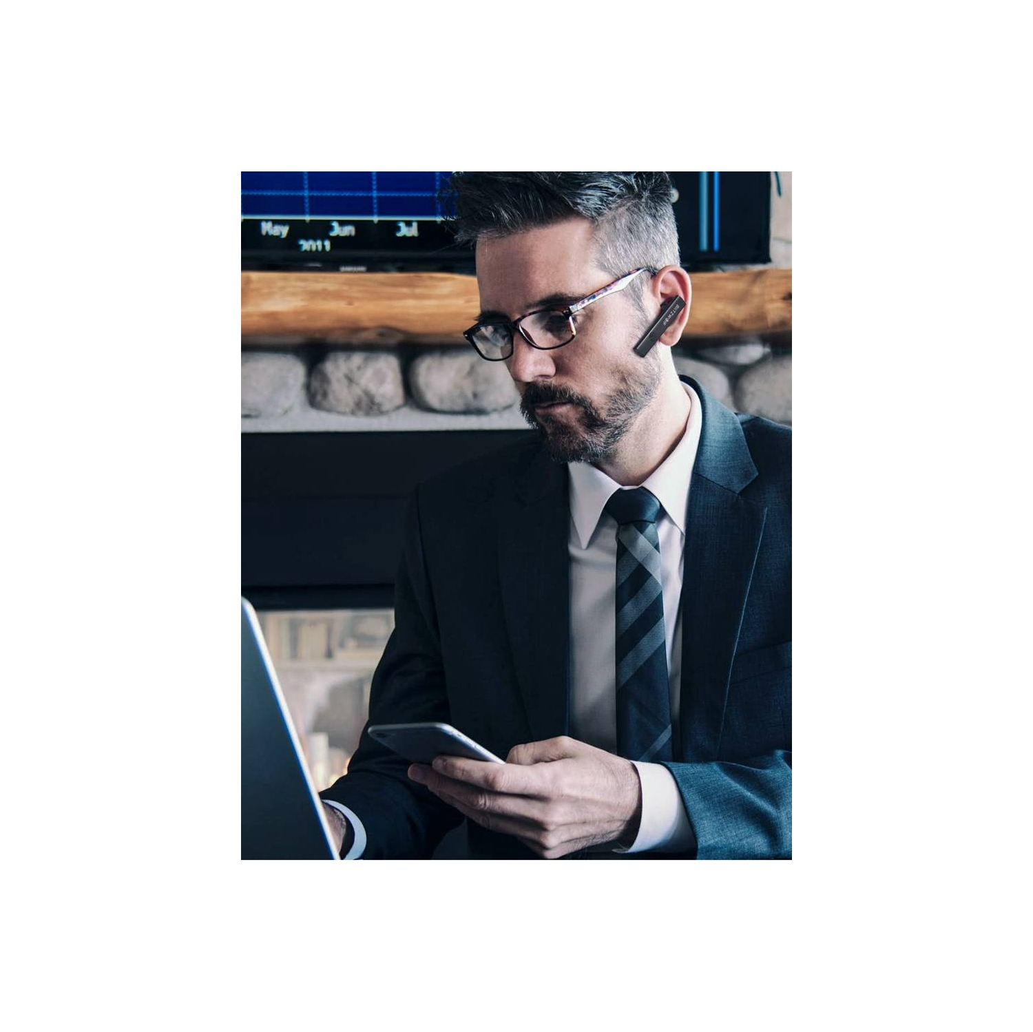 Écouteurs sans fil bluetooth BW-BH1 de BlitzWolf, Mini Light Smart Touch HD Calls/suppression du bruit/écouteurs bouton