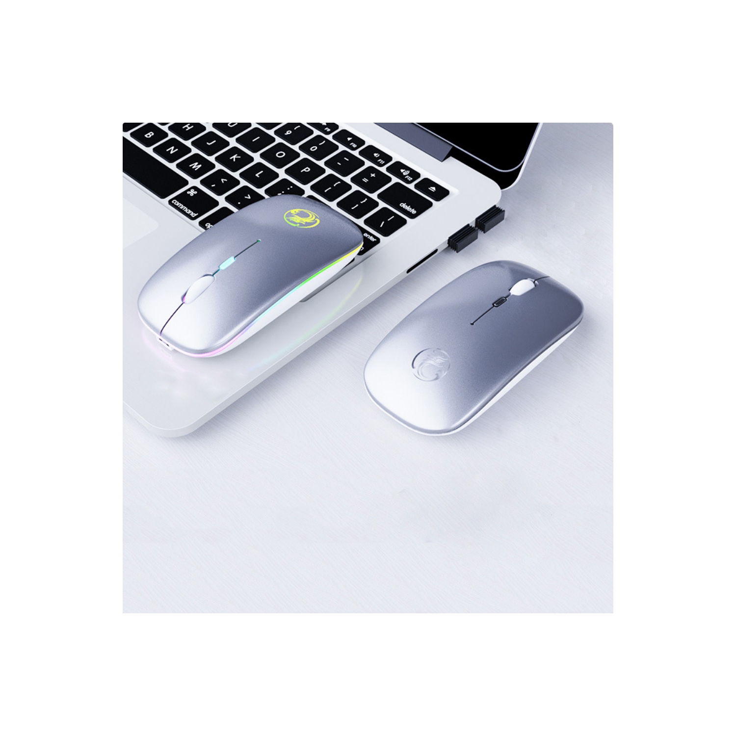 axGear Mouse Wireless Computer Bluetooth 5.0 USB Rechargeable Silent Ergonomic Mice