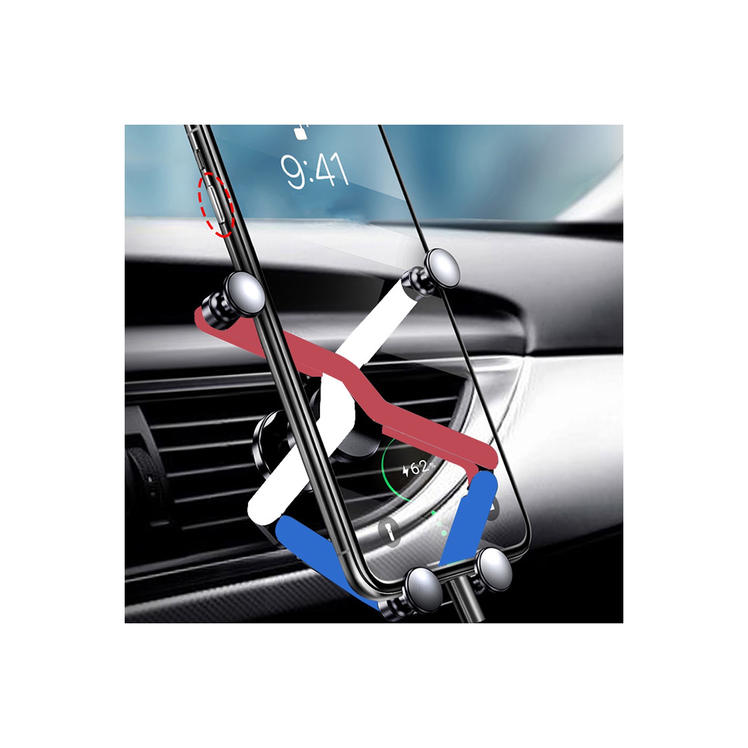 axGear Deformed cell phone Holder Three-color Car Mobile Phone Bracket Air Conditioner