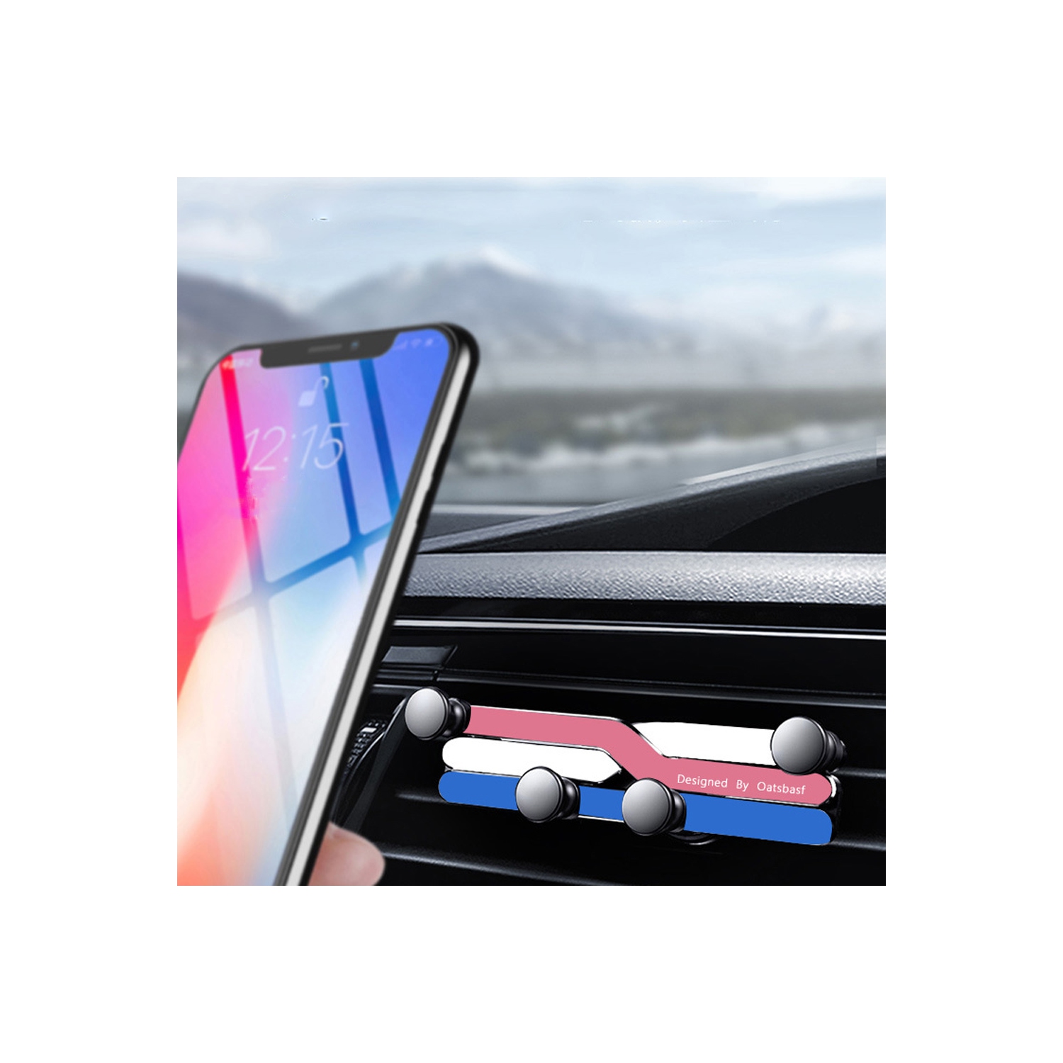 axGear Deformed cell phone Holder Three-color Car Mobile Phone Bracket Air Conditioner