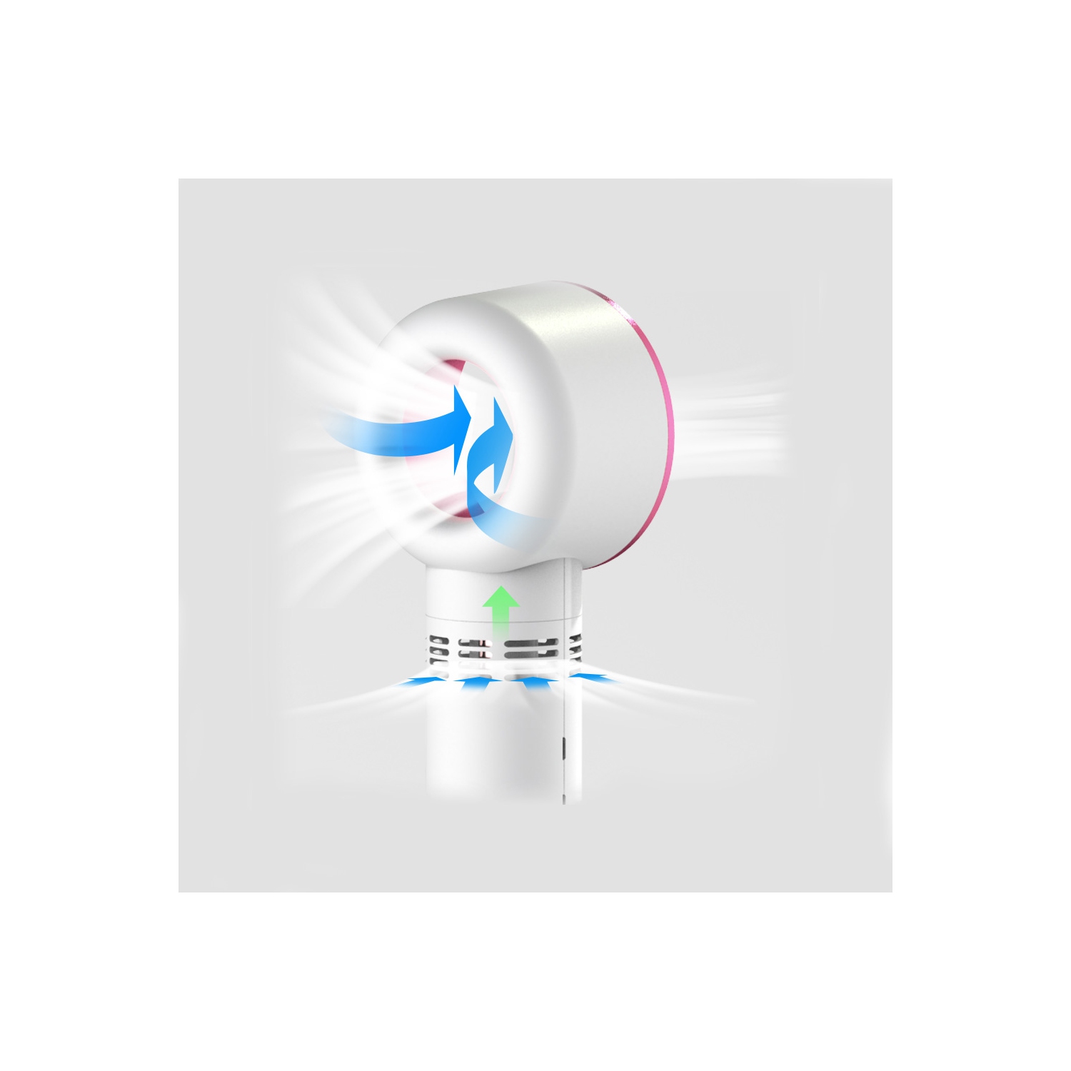 axGear Handheld Bladeless Fan Portable USB Charging Mini Air Cooler Rechargable