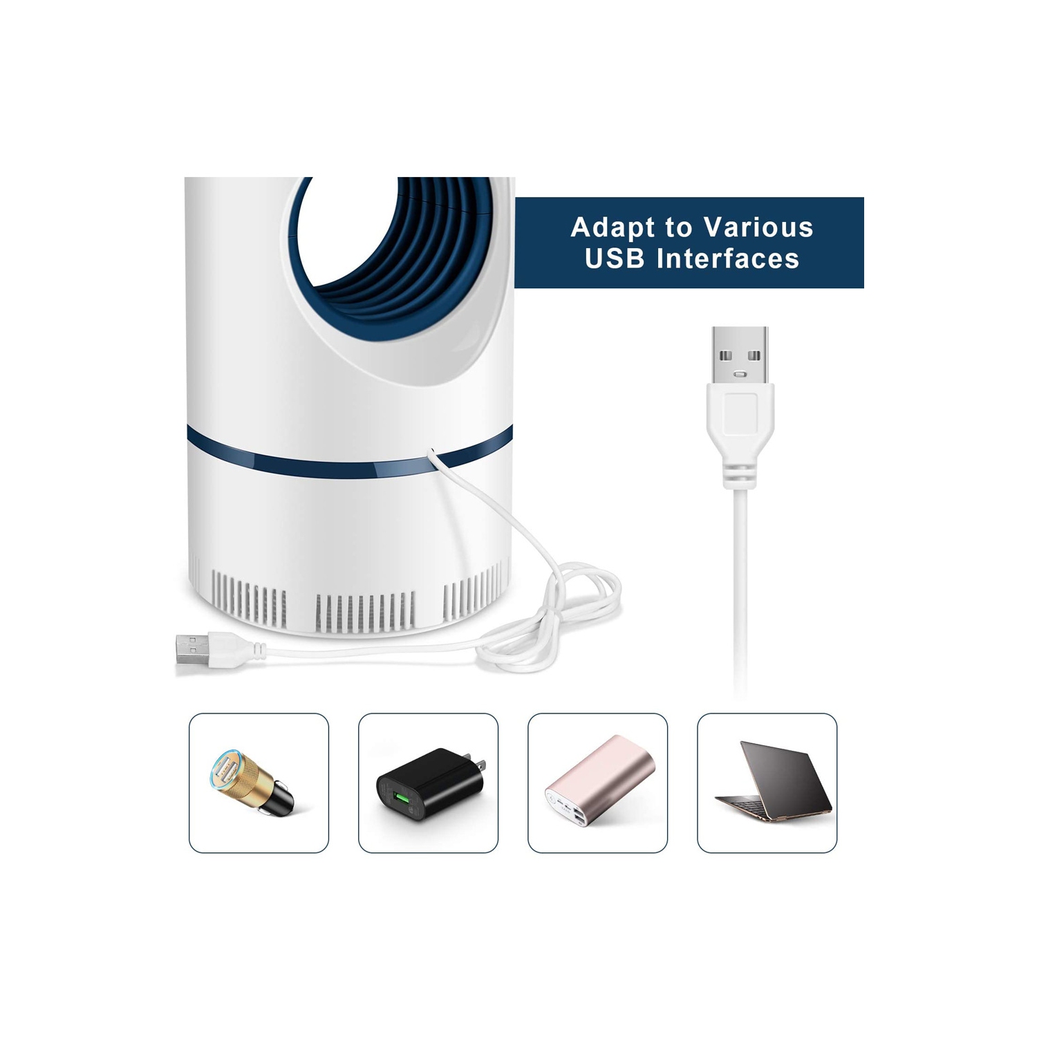 Piège à moustiques électrique d’axGear Lampe non toxique pour mouches non toxique Zapper Bug