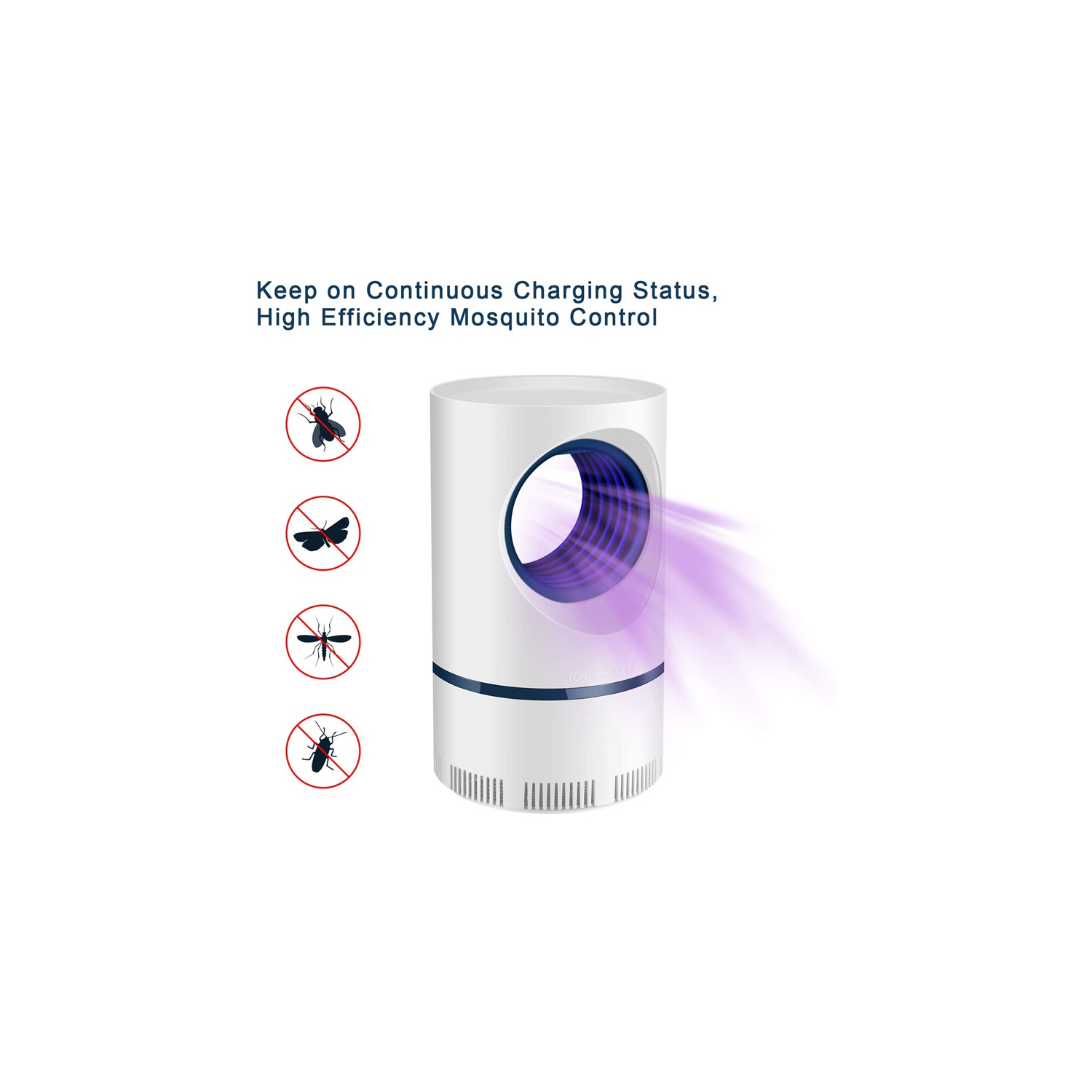 Piège à moustiques électrique d’axGear Lampe non toxique pour mouches non toxique Zapper Bug