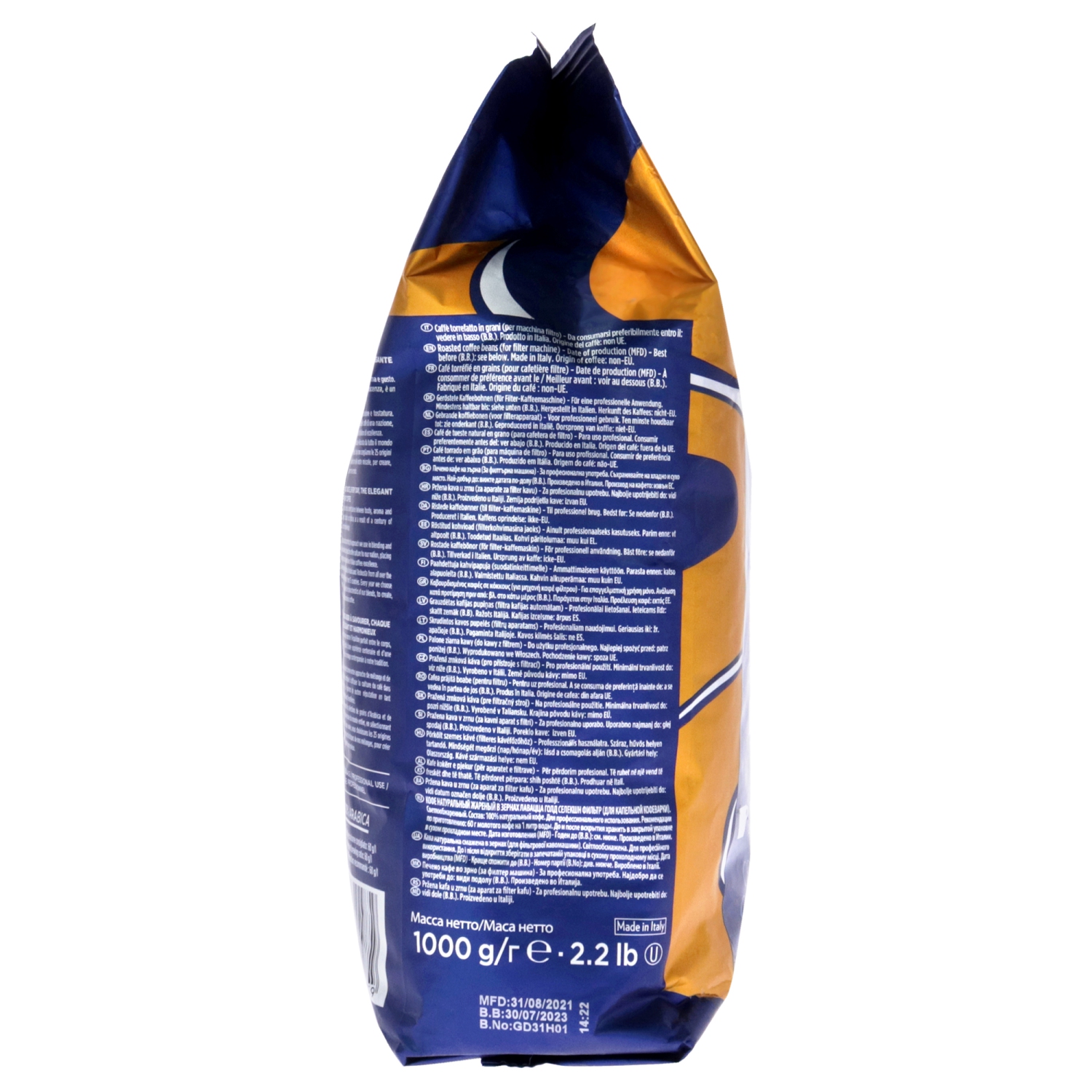 Gold Selection Filtro Light Roast Coffee Beans by Lavazza for - 35.2 oz Coffee