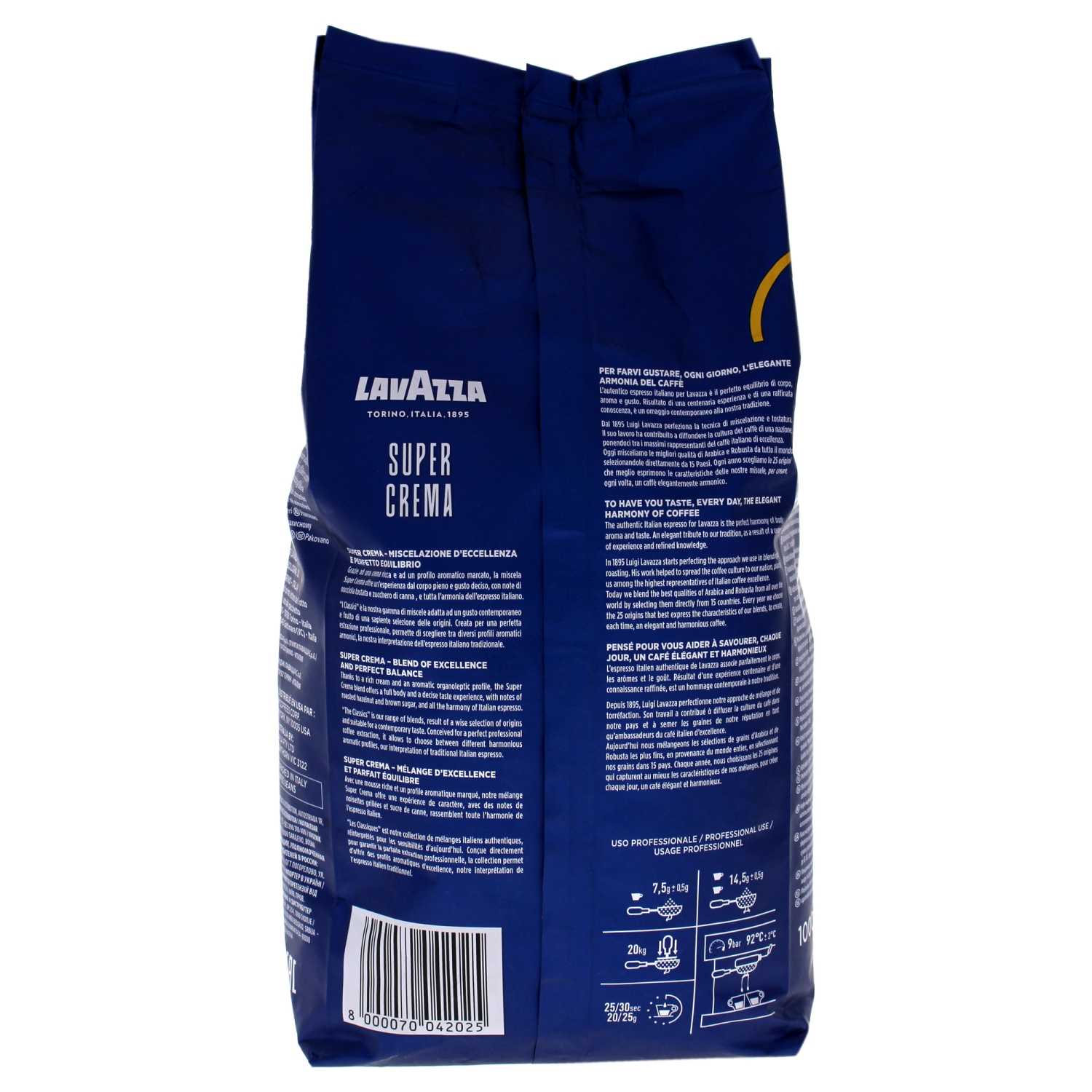 Super Crema Roast Whole Bean Coffee by Lavazza for - 35.2 oz Coffee