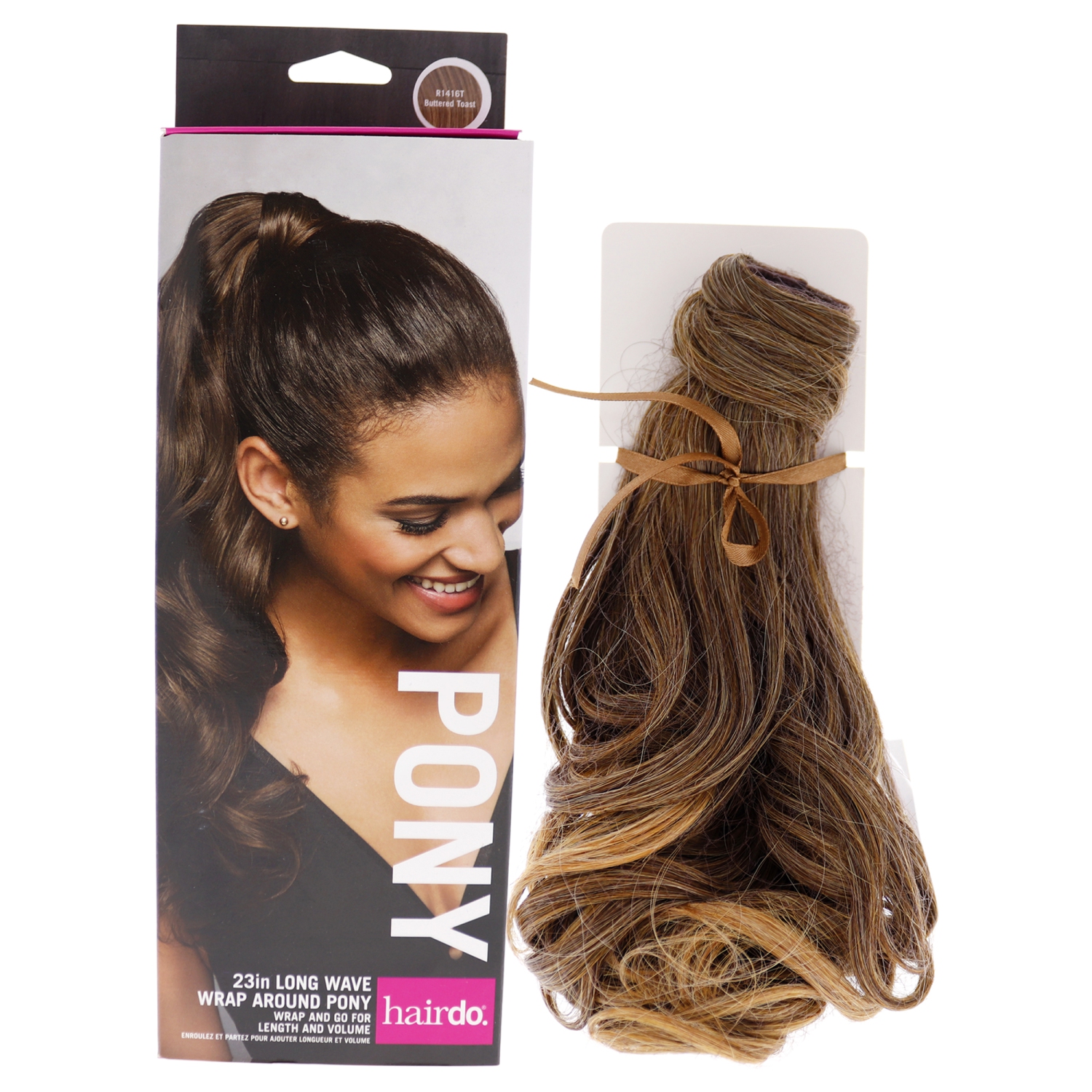 Wave Wrap Around Pony - R1416T Buttered Toast by Hairdo for Women - 23 Inch Hair Extension