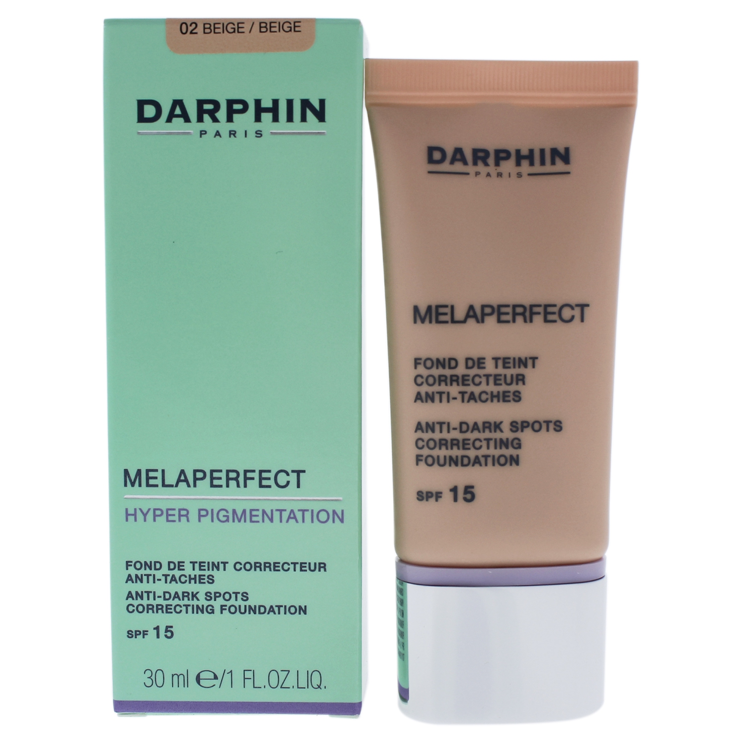 Melaperfect Anti-Dark Spots Correcting Foundation SPF 15 - 02 Beige by Darphin for Women - 1 oz Foundation